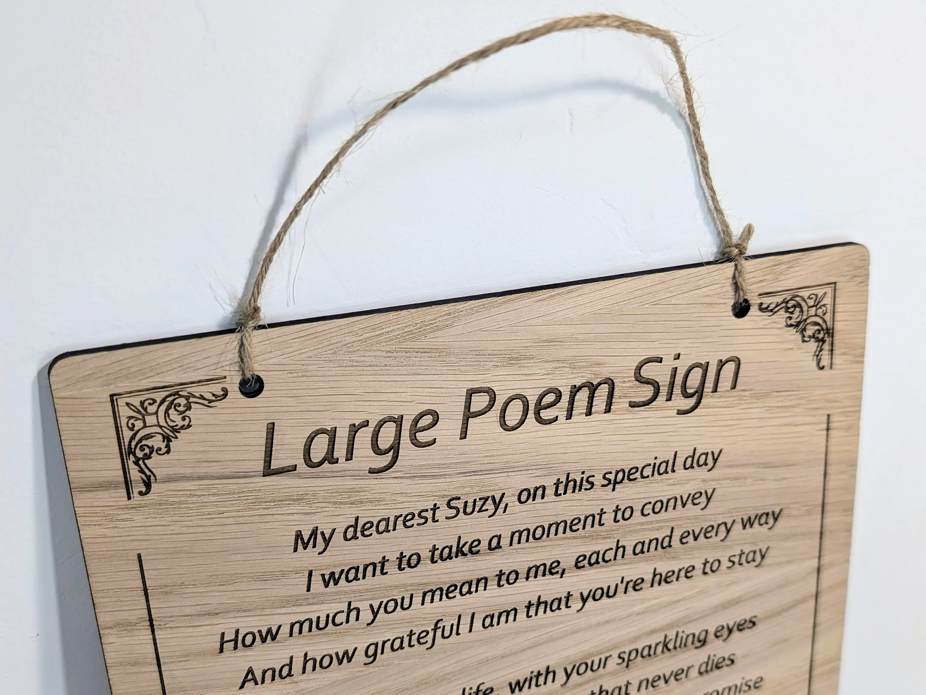 A4 Personalised Wooden Poem Sign - Custom Engraved, Ideal for Longer Poems, Home Decor, Gift for Poets, Sustainable Wood, Plastic-Free - Image 3