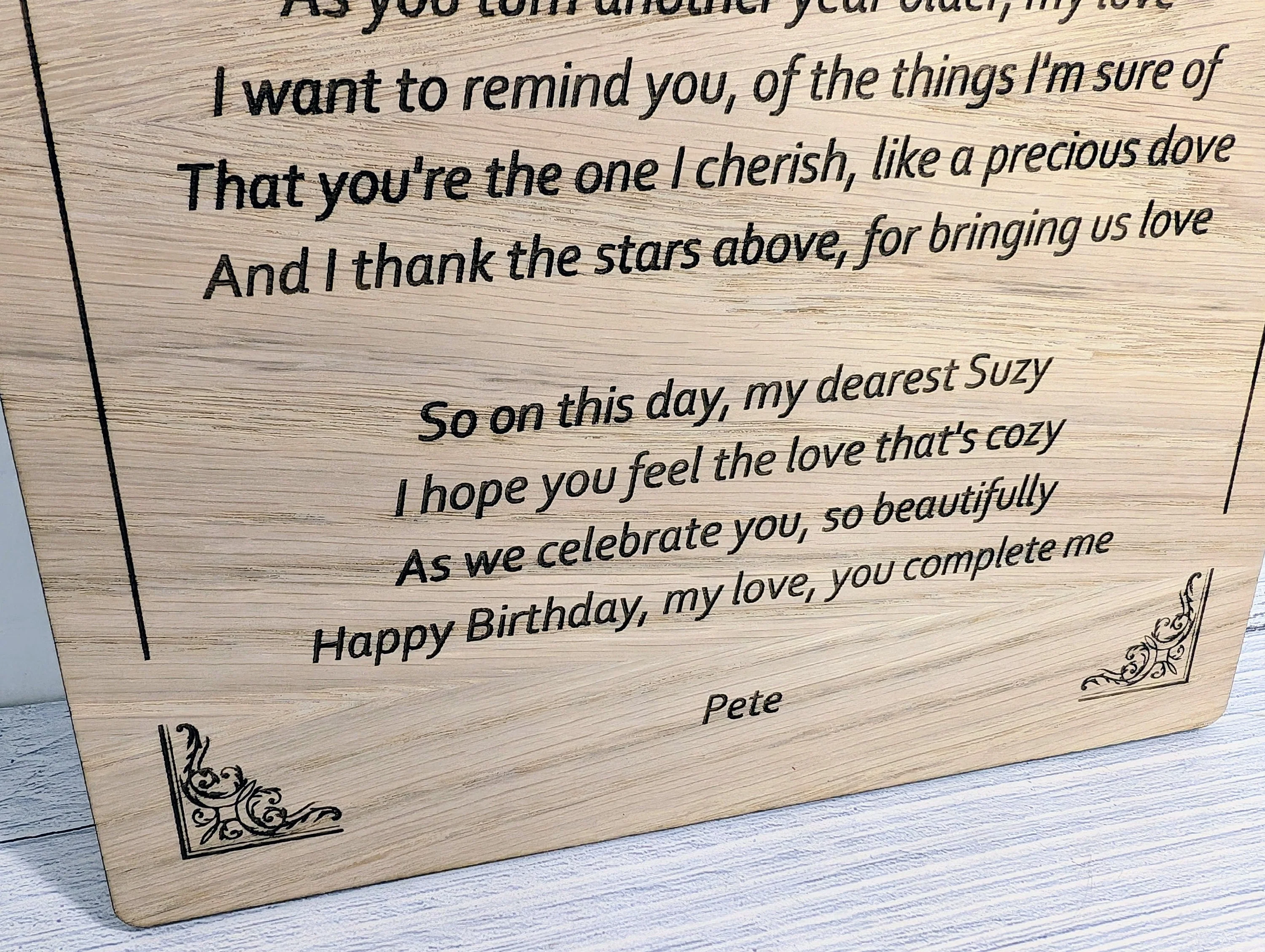 A4 Personalised Wooden Poem Sign - Custom Engraved, Ideal for Longer Poems, Home Decor, Gift for Poets, Sustainable Wood, Plastic-Free - Image 5