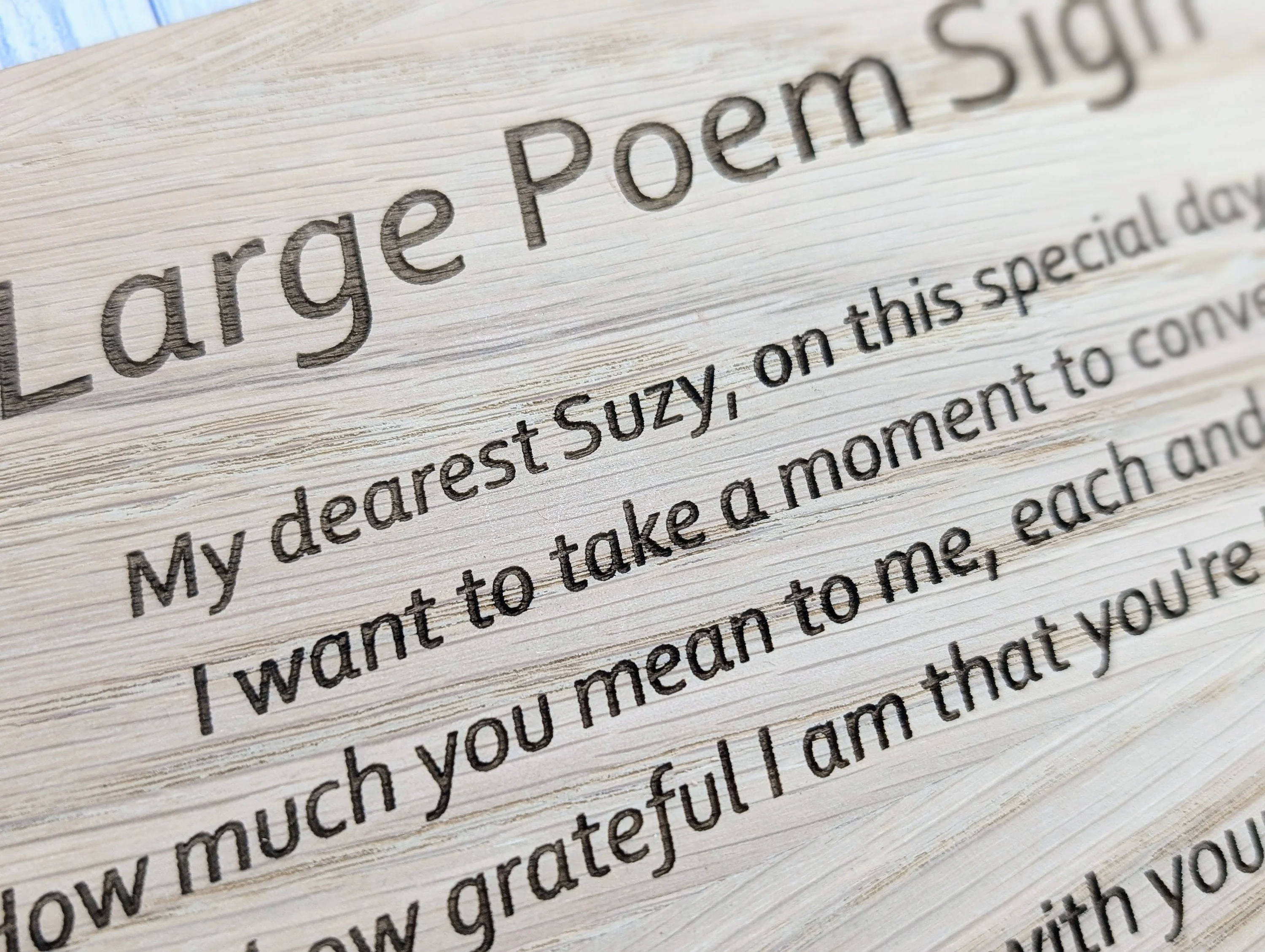 A4 Personalised Wooden Poem Sign - Custom Engraved, Ideal for Longer Poems, Home Decor, Gift for Poets, Sustainable Wood, Plastic-Free - Image 8