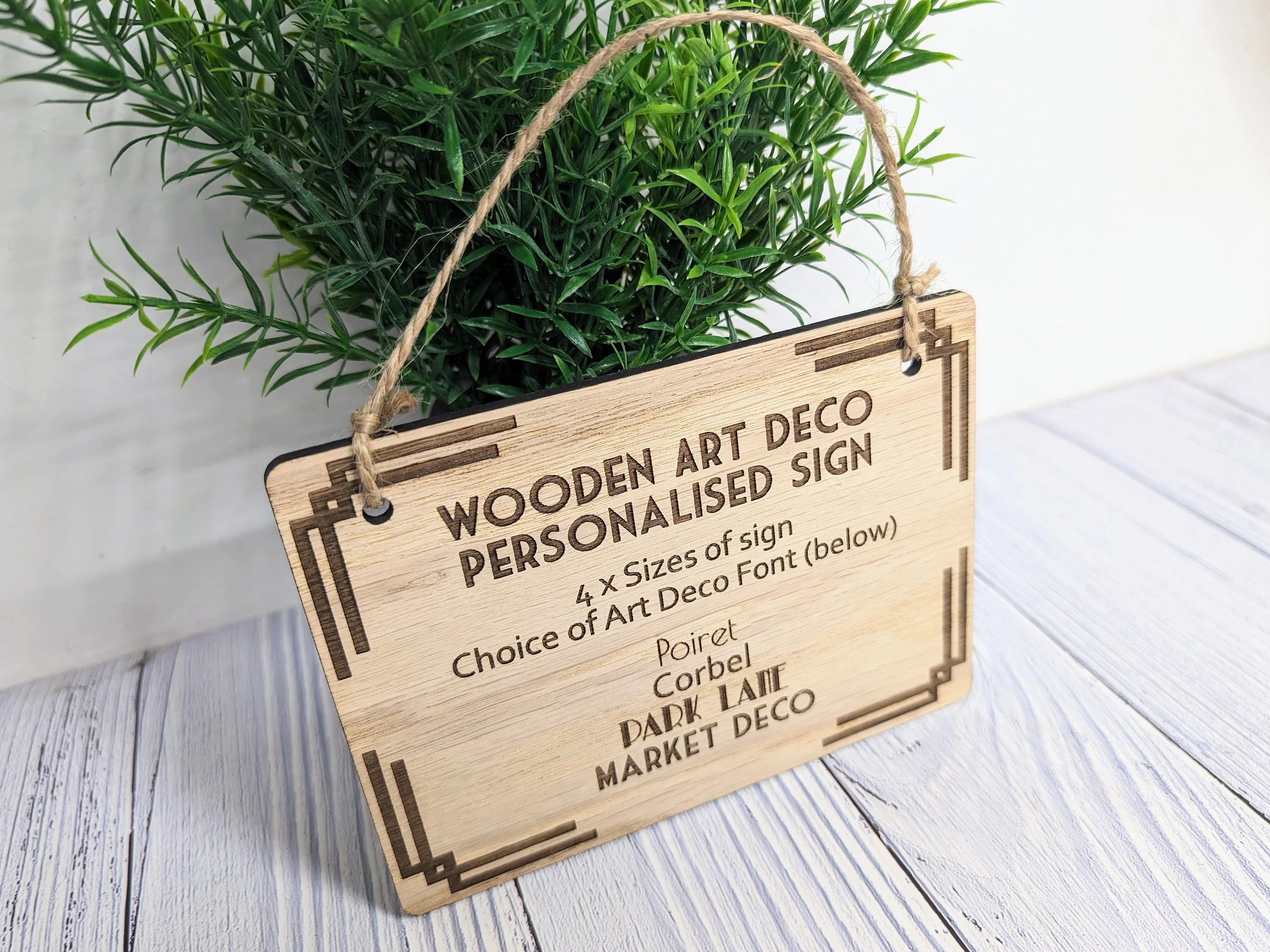 Art Deco Bespoke Text Wooden Sign – Select Your Font & Size | Eco-Friendly | Personalised Wall Decor - Ideal for Home, Office, or Business - Image 9
