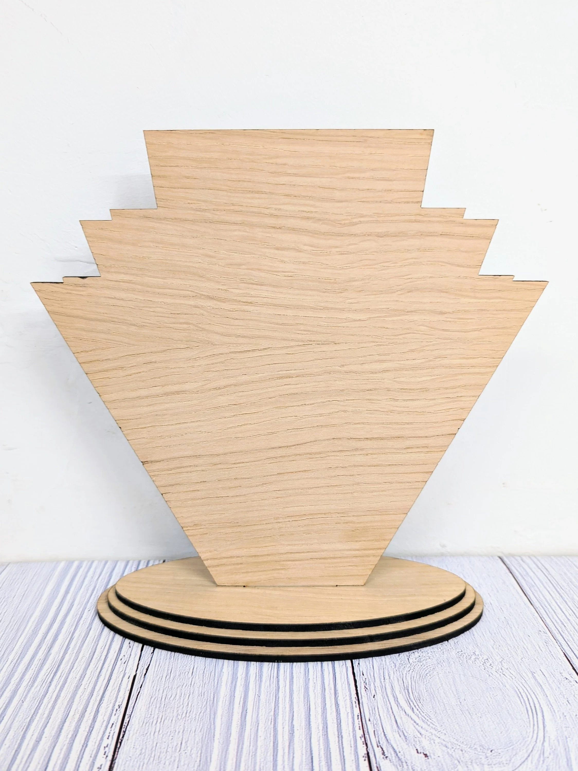 Art Deco Customisable Trophy | Sustainable Oak Veneer MDF | Personalised Award | Art Nouveau Award | Eco-Friendly Business & Club Honors - Image 7