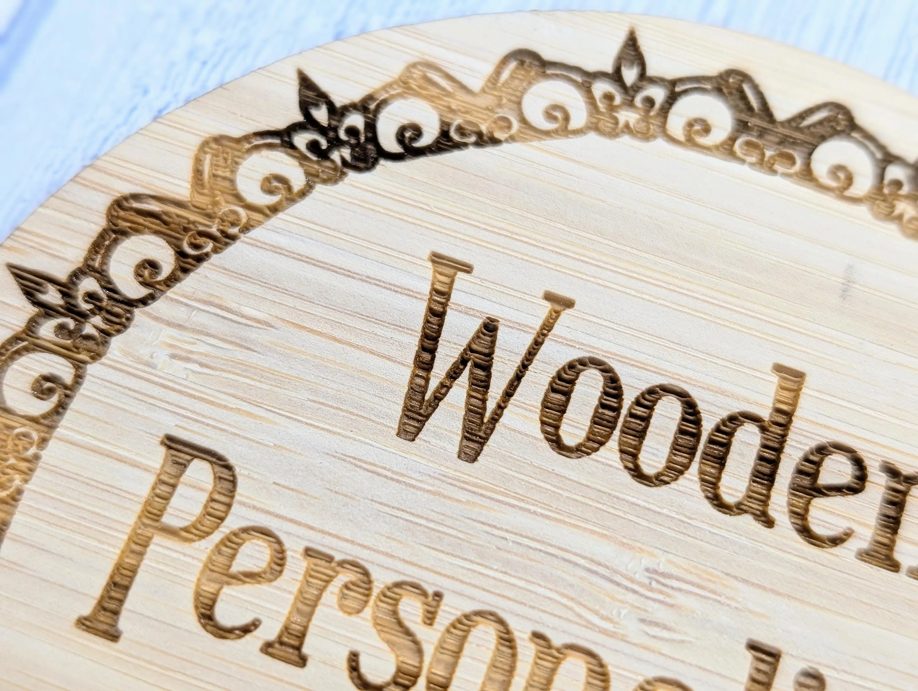 Bamboo Custom Coasters – Eco-Friendly Gift, Personalised Text, Engraved Border – Bespoke Sustainable Craft, 100mm Diameter, Coffee & Tea - Image 9