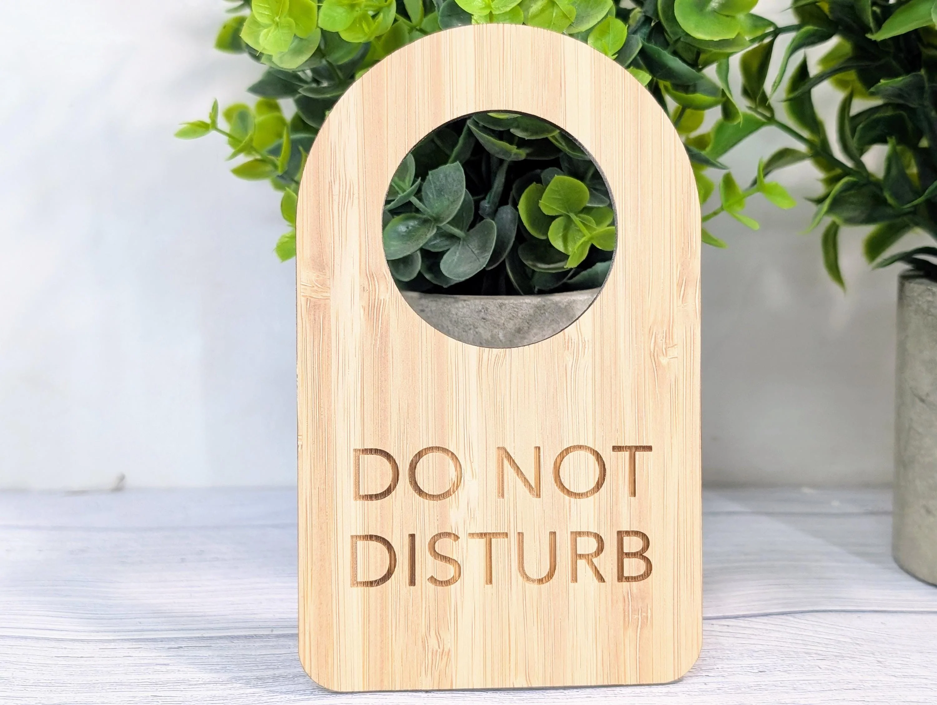 Bamboo Door Hanger – "Do Not Disturb", 89x144mm, Eco-Friendly Signage for Office, Meditation, or Study Room, Door Handle Sign - Image 4