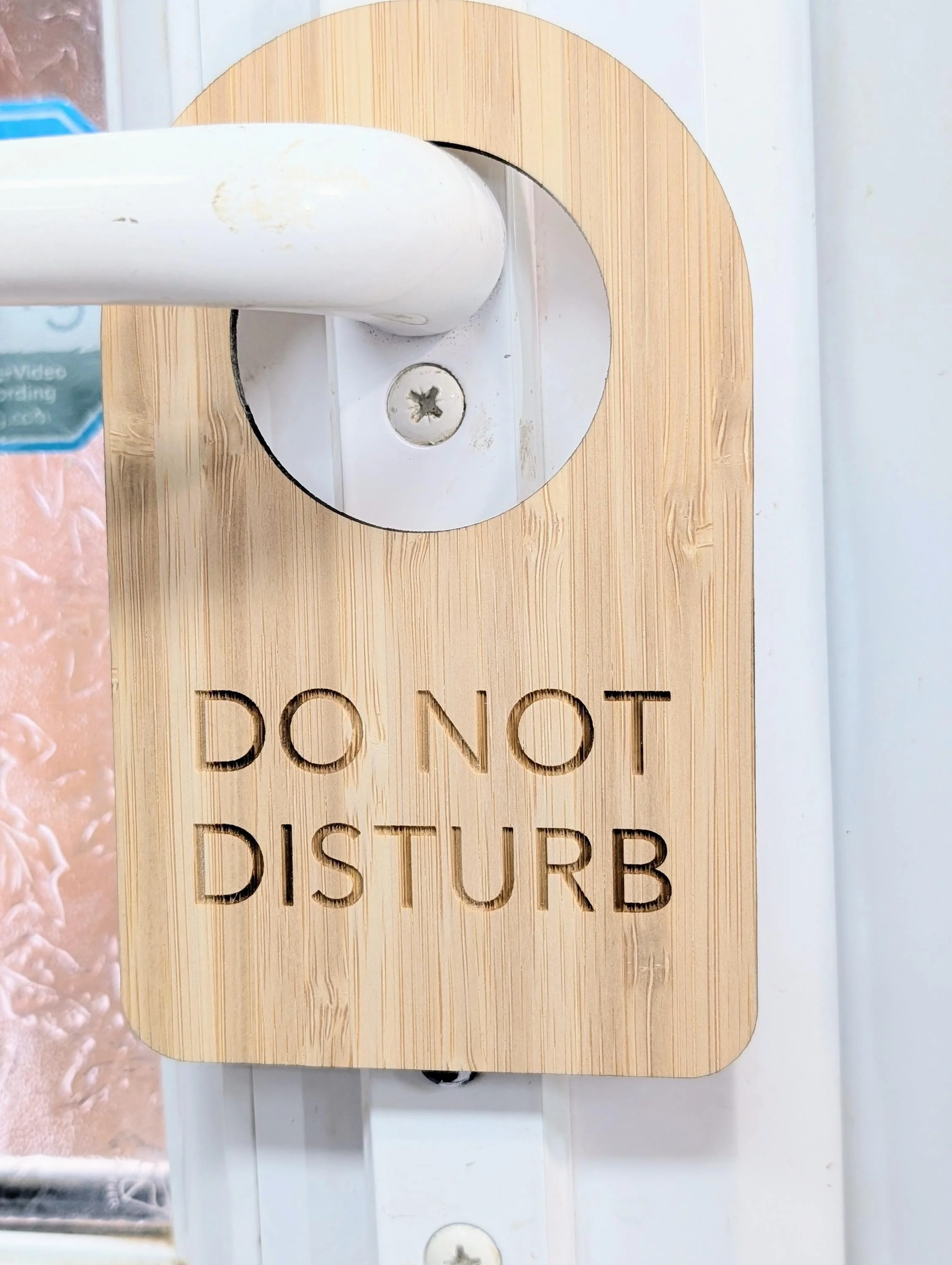 Bamboo Door Hanger – "Do Not Disturb", 89x144mm, Eco-Friendly Signage for Office, Meditation, or Study Room, Door Handle Sign - Image 5