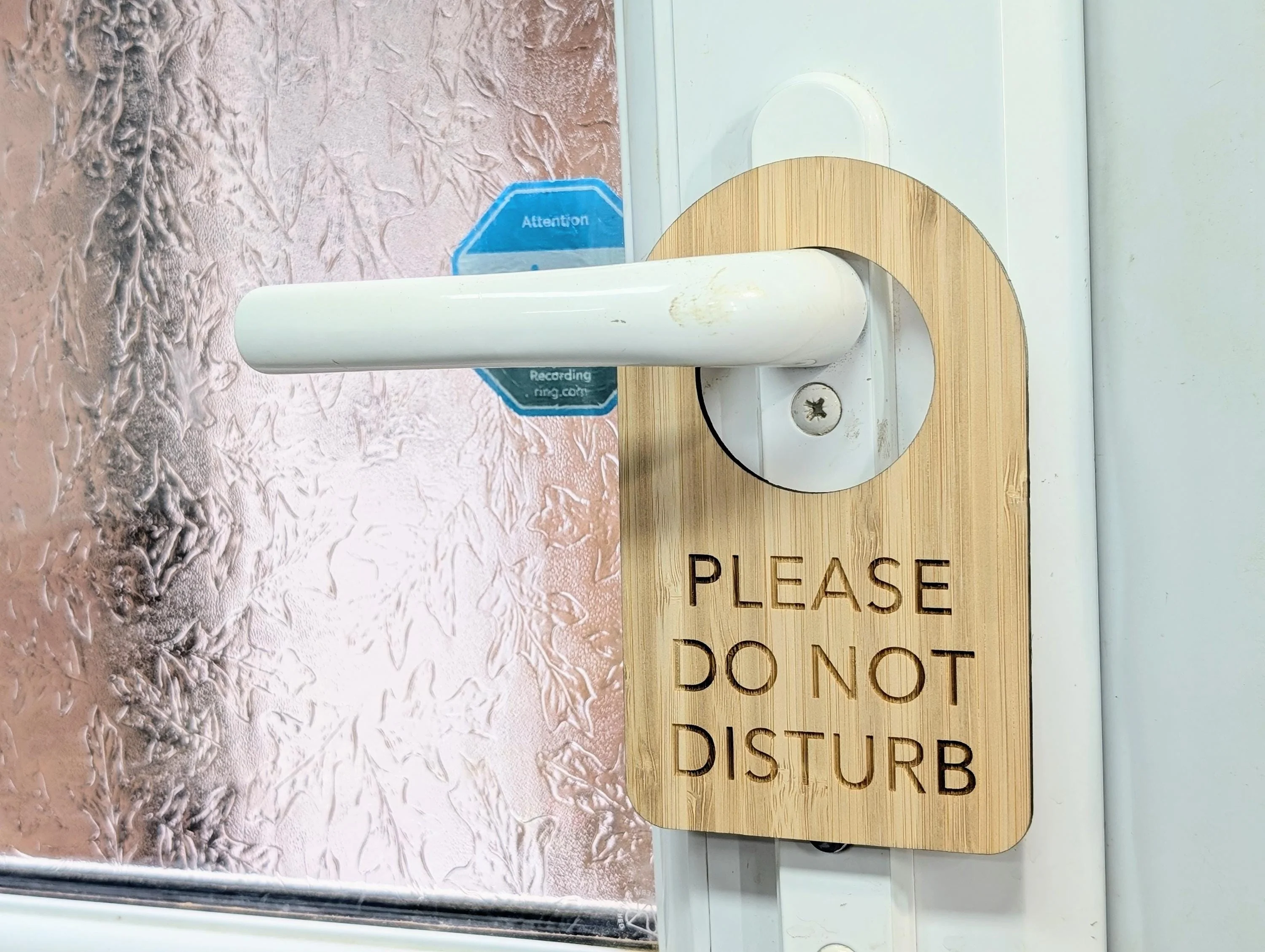 Bamboo Door Hanger – "Please Do Not Disturb", 89x144mm, Eco-Friendly Signage for Office, Meditation, or Study Room, Door Handle Sign - Image 2