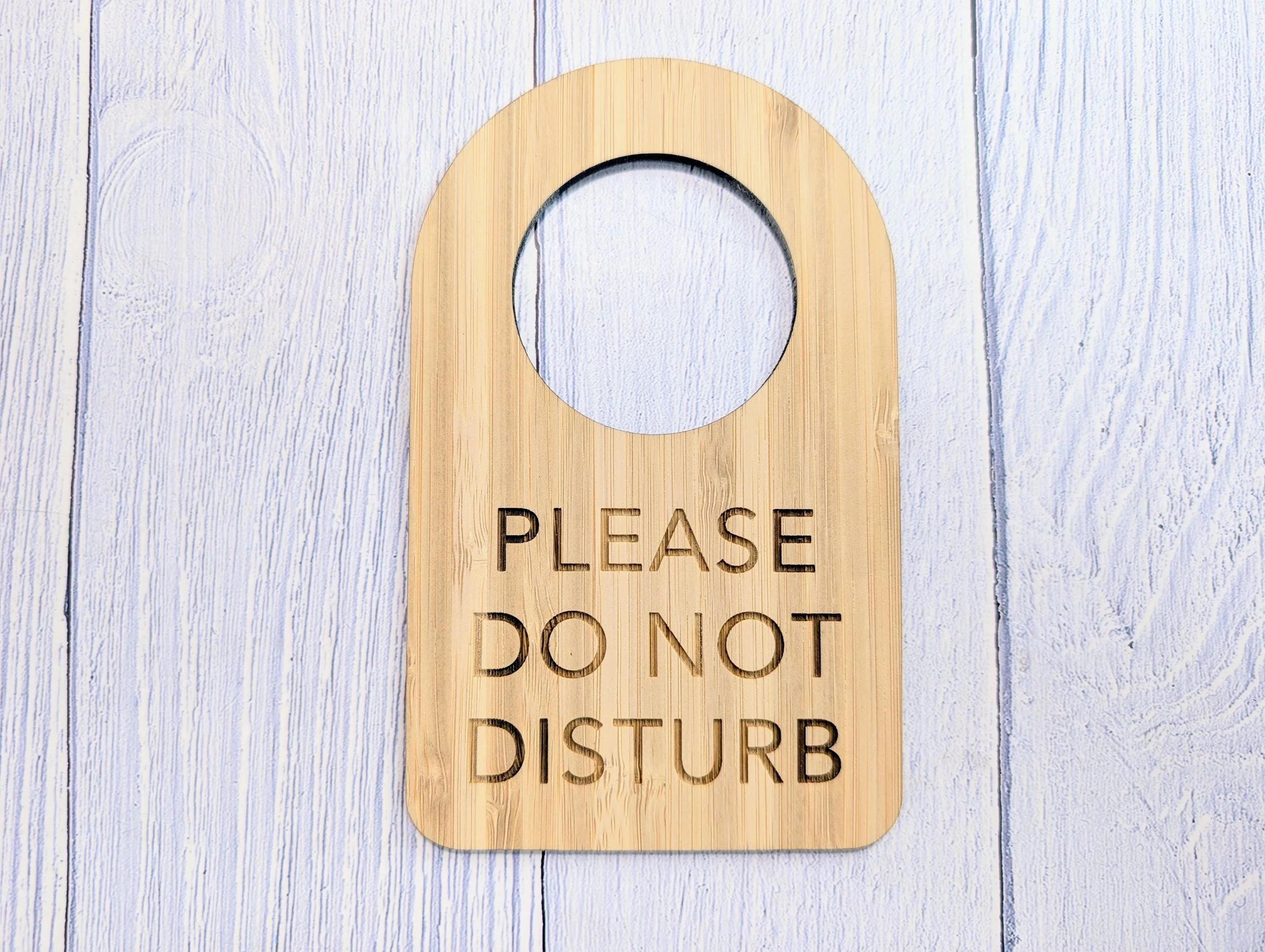 Bamboo Door Hanger – "Please Do Not Disturb", 89x144mm, Eco-Friendly Signage for Office, Meditation, or Study Room, Door Handle Sign - Image 5