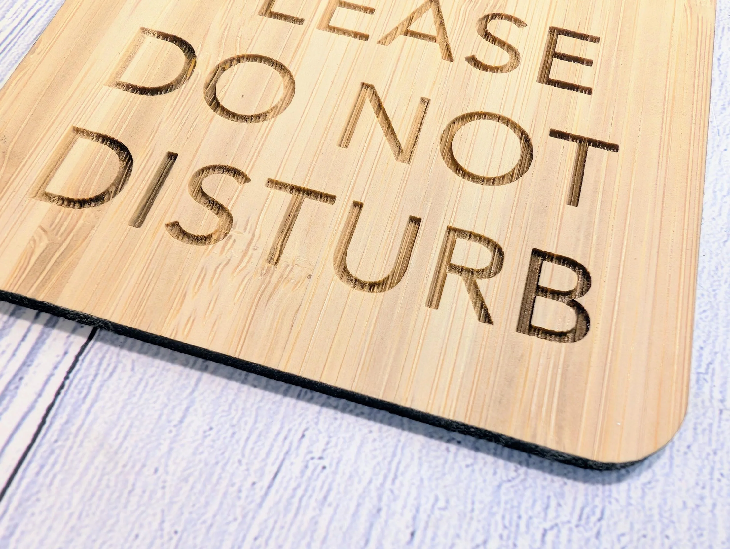 Bamboo Door Hanger – "Please Do Not Disturb", 89x144mm, Eco-Friendly Signage for Office, Meditation, or Study Room, Door Handle Sign - Image 6