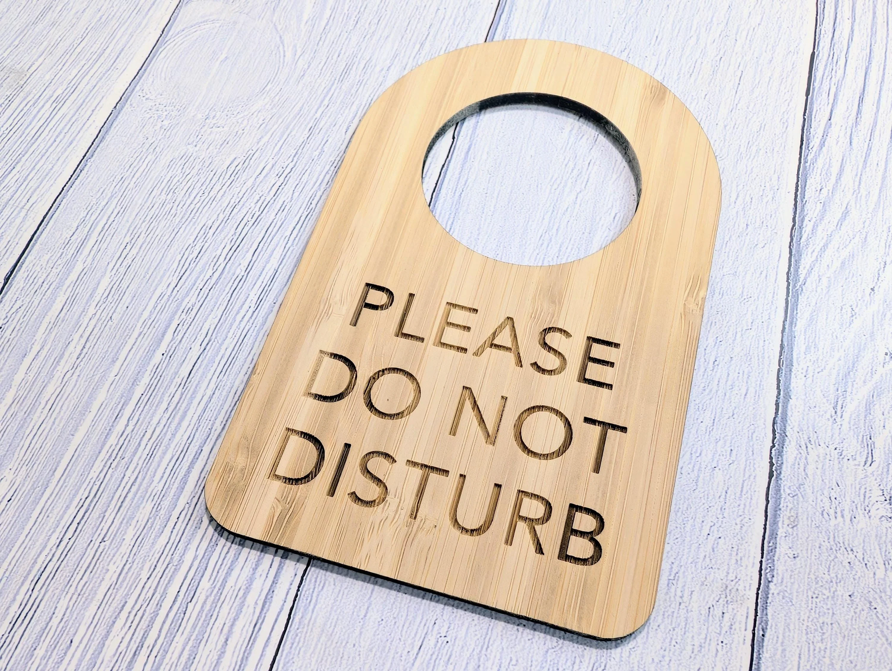 Bamboo Door Hanger – "Please Do Not Disturb", 89x144mm, Eco-Friendly Signage for Office, Meditation, or Study Room, Door Handle Sign - Image 7