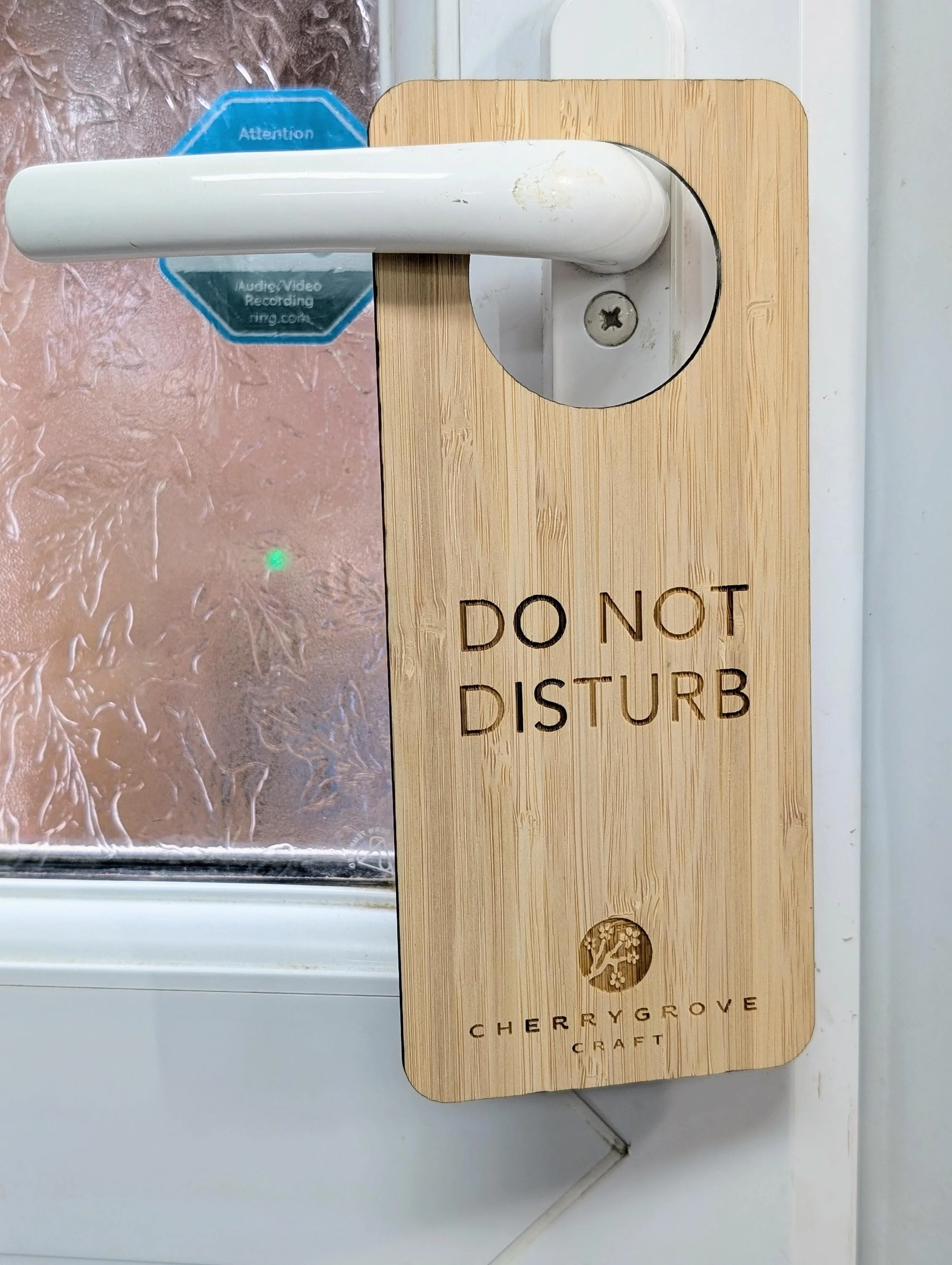 Bamboo Hotel Door Hangers - "Do Not Disturb" and "Refresh & Renew" Door Signs, Hotel Sign, Bedroom Signs, Add Your Logo - Image 3