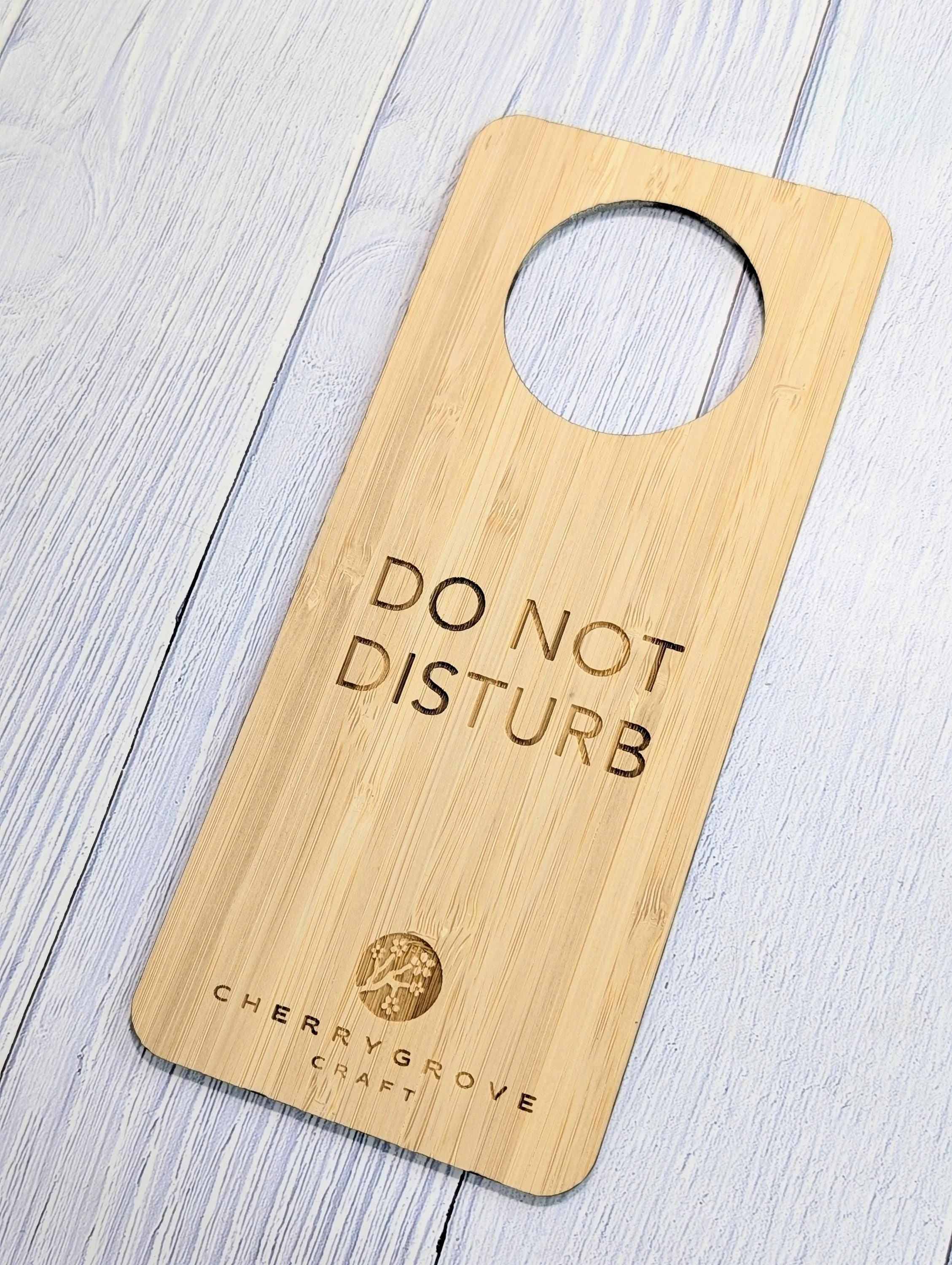 Bamboo Hotel Door Hangers - "Do Not Disturb" and "Refresh & Renew" Door Signs, Hotel Sign, Bedroom Signs, Add Your Logo - Image 5