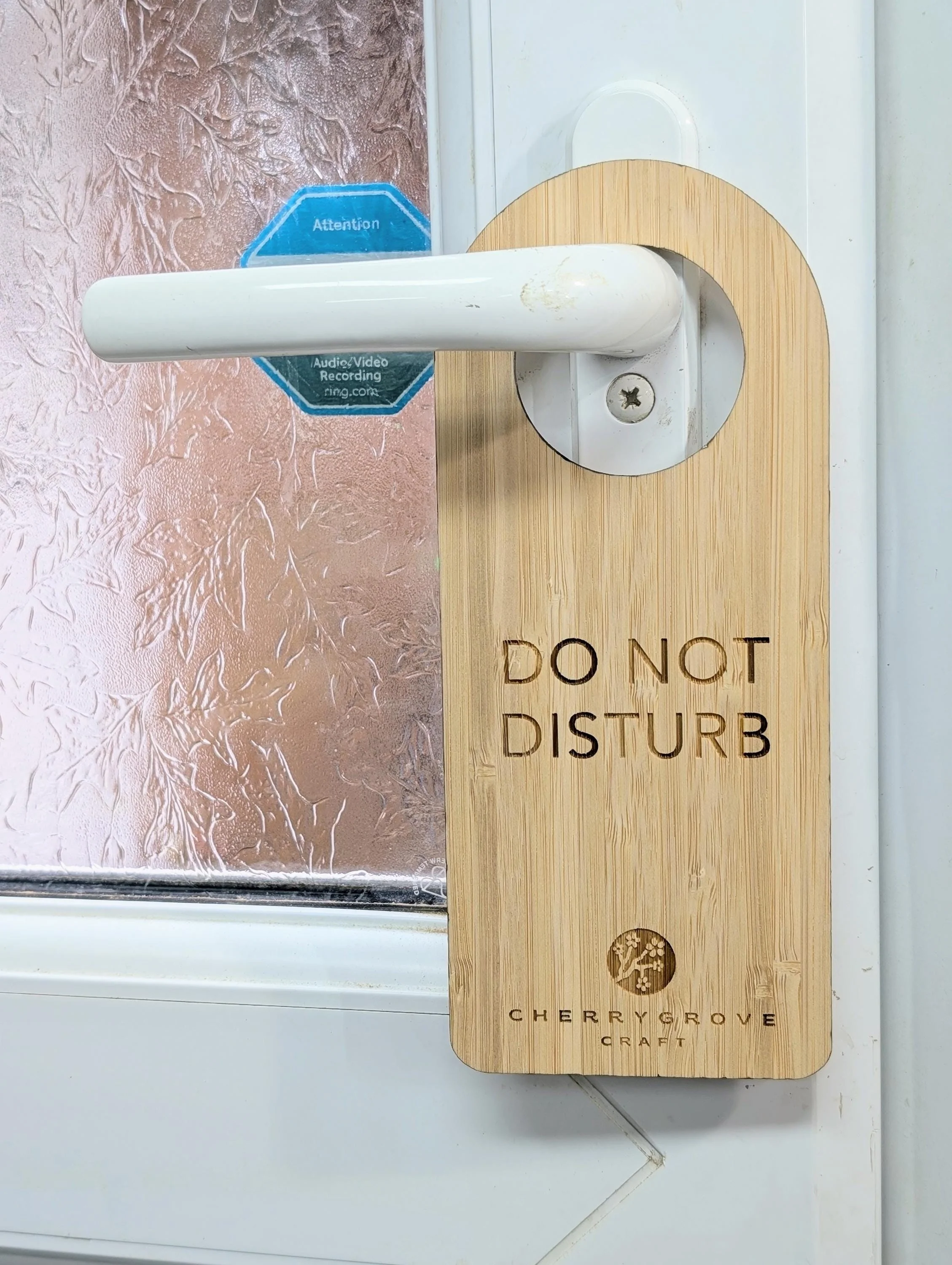 Bamboo Hotel Door Signs - "Refresh & Renew" and "Do Not Disturb" Door Signs, Hotel Door Hangers, Bedroom Signs, Add Your Logo - Image 4