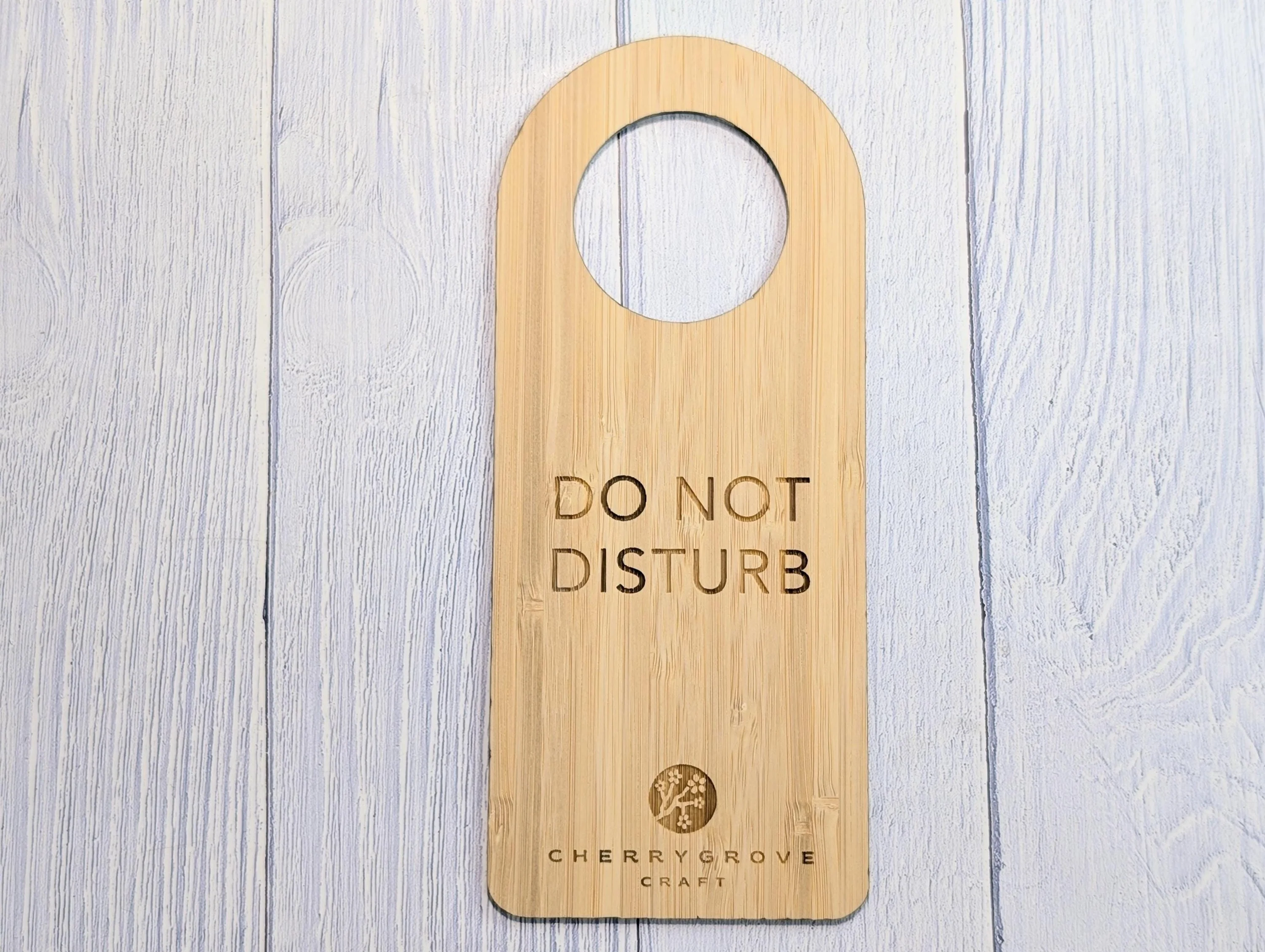 Bamboo Hotel Door Signs - "Refresh & Renew" and "Do Not Disturb" Door Signs, Hotel Door Hangers, Bedroom Signs, Add Your Logo - Image 5