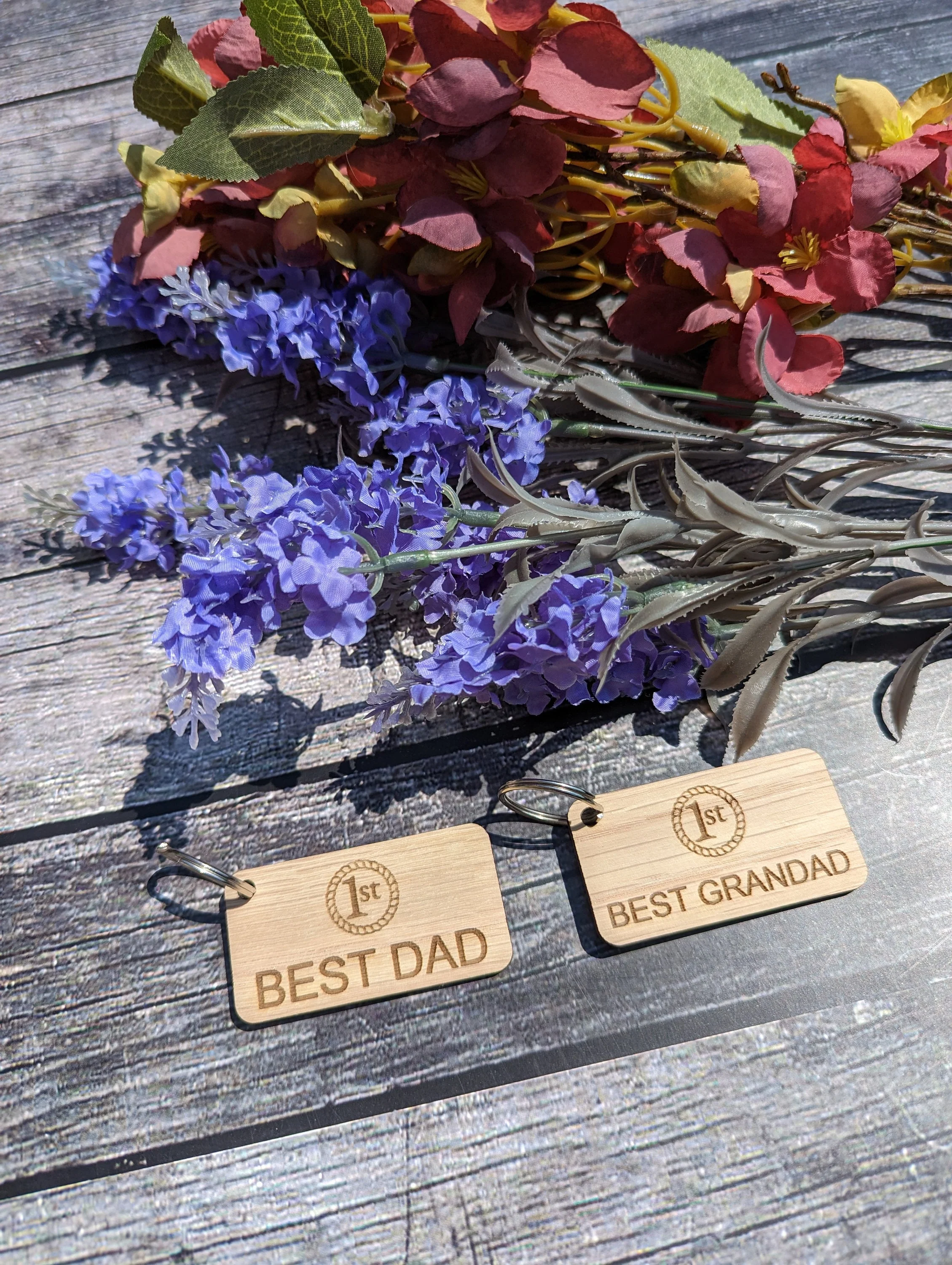 Best Dad & Best Grandad Keyrings, Birthday Gift for Dad, Grandad, Father's Day Gift - Image 2