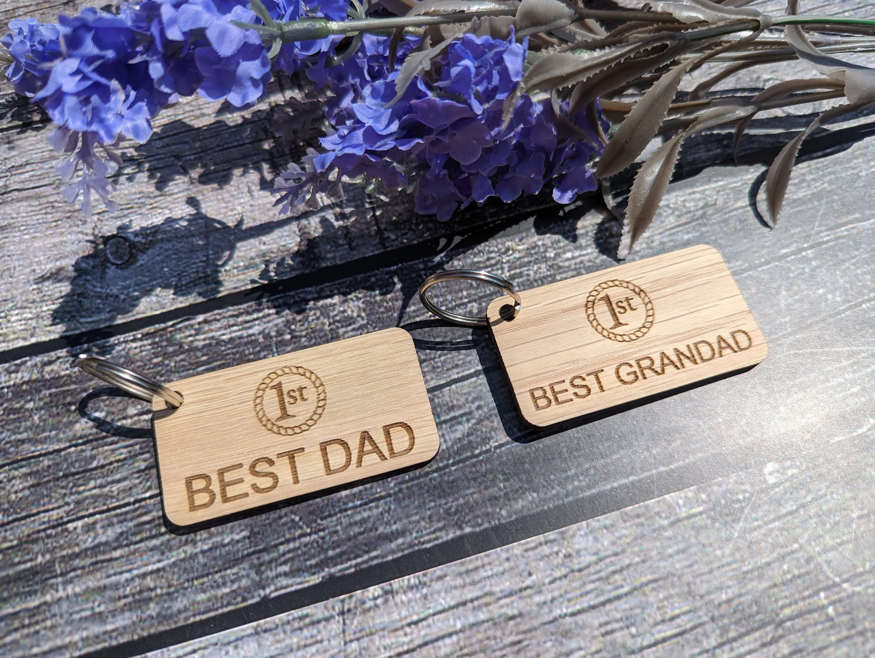 Best Dad & Best Grandad Keyrings, Birthday Gift for Dad, Grandad, Father's Day Gift - Image 4