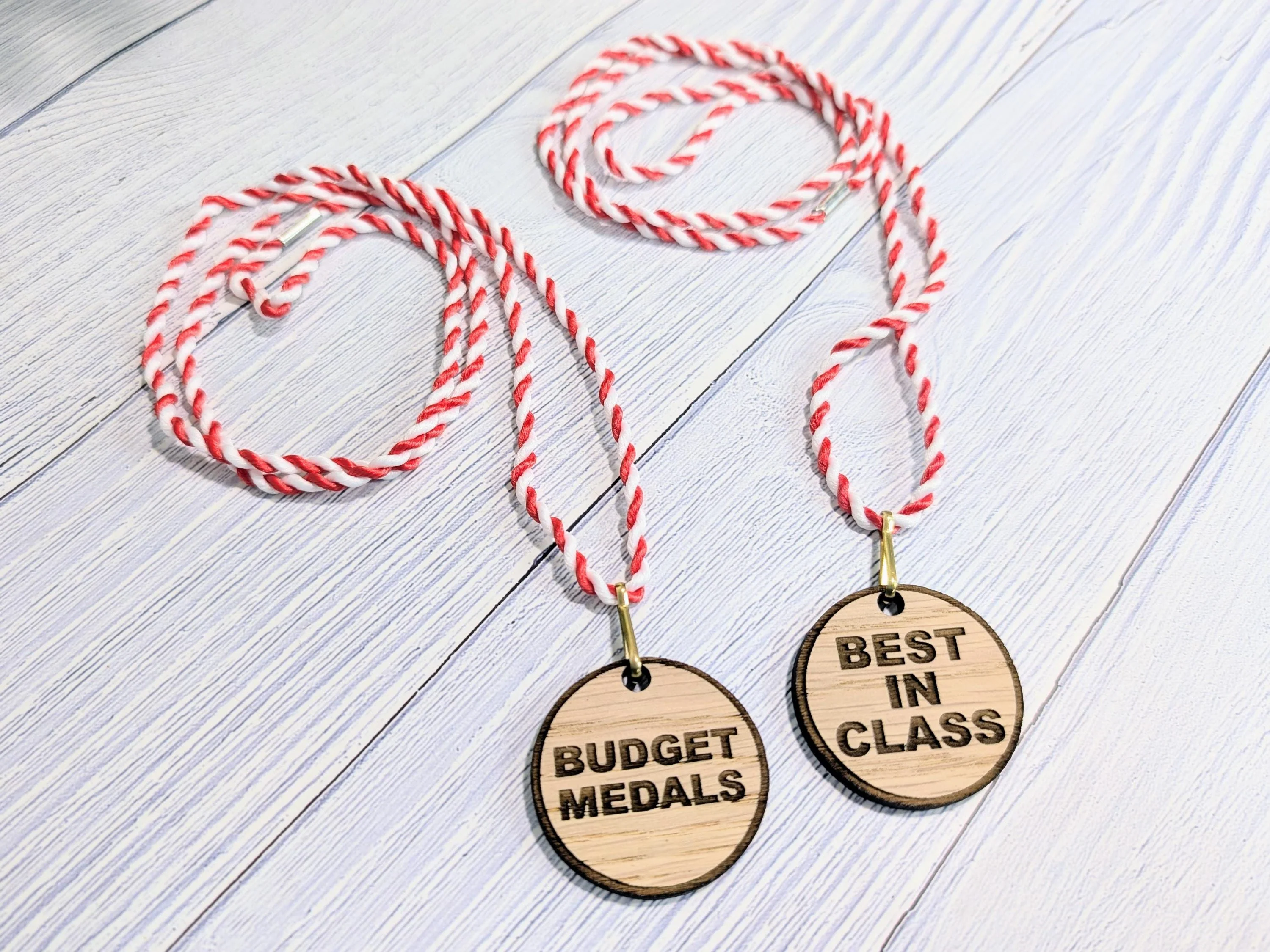 Budget Oak MDF Medals 40mm with String Lanyard | Affordable Awards for Events & Competitions | Eco-Friendly - Image 7