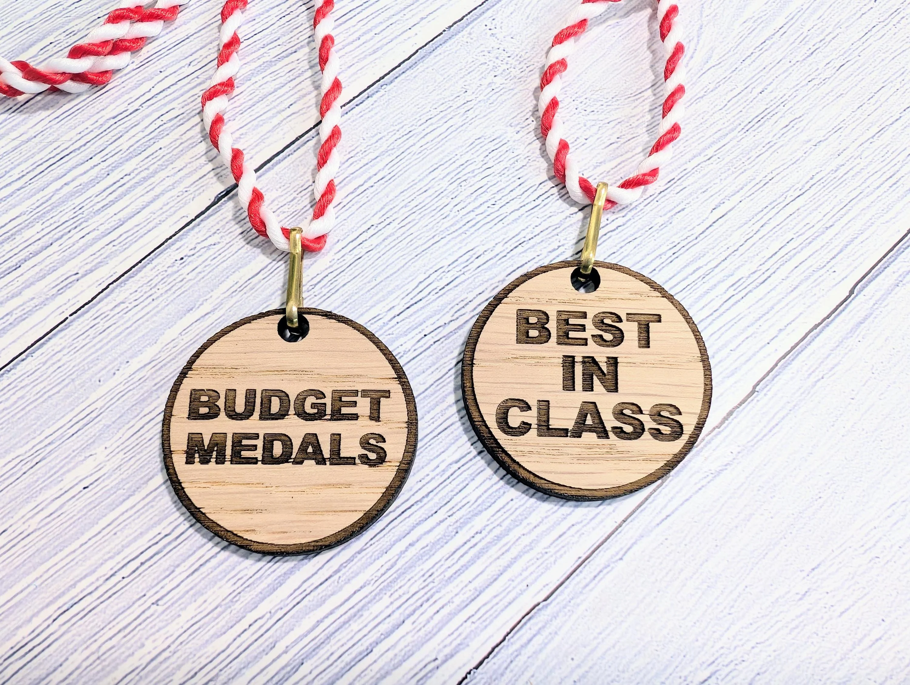 Budget Oak MDF Medals 40mm with String Lanyard | Affordable Awards for Events & Competitions | Eco-Friendly - Image 9