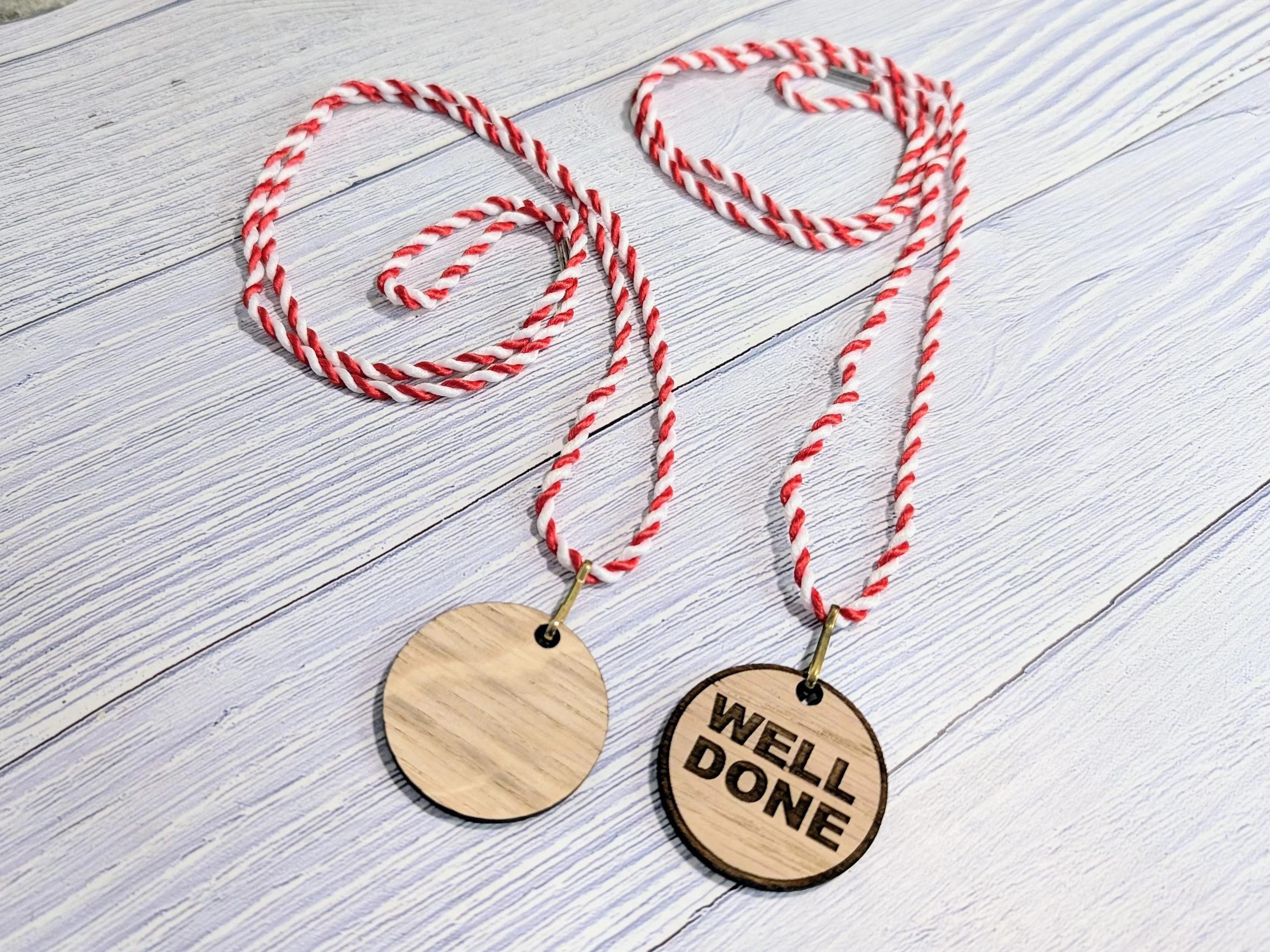 Budget Oak MDF School Medals 40mm with Lanyard | Affordable Award Solution for Students | Eco-Friendly - Image 6