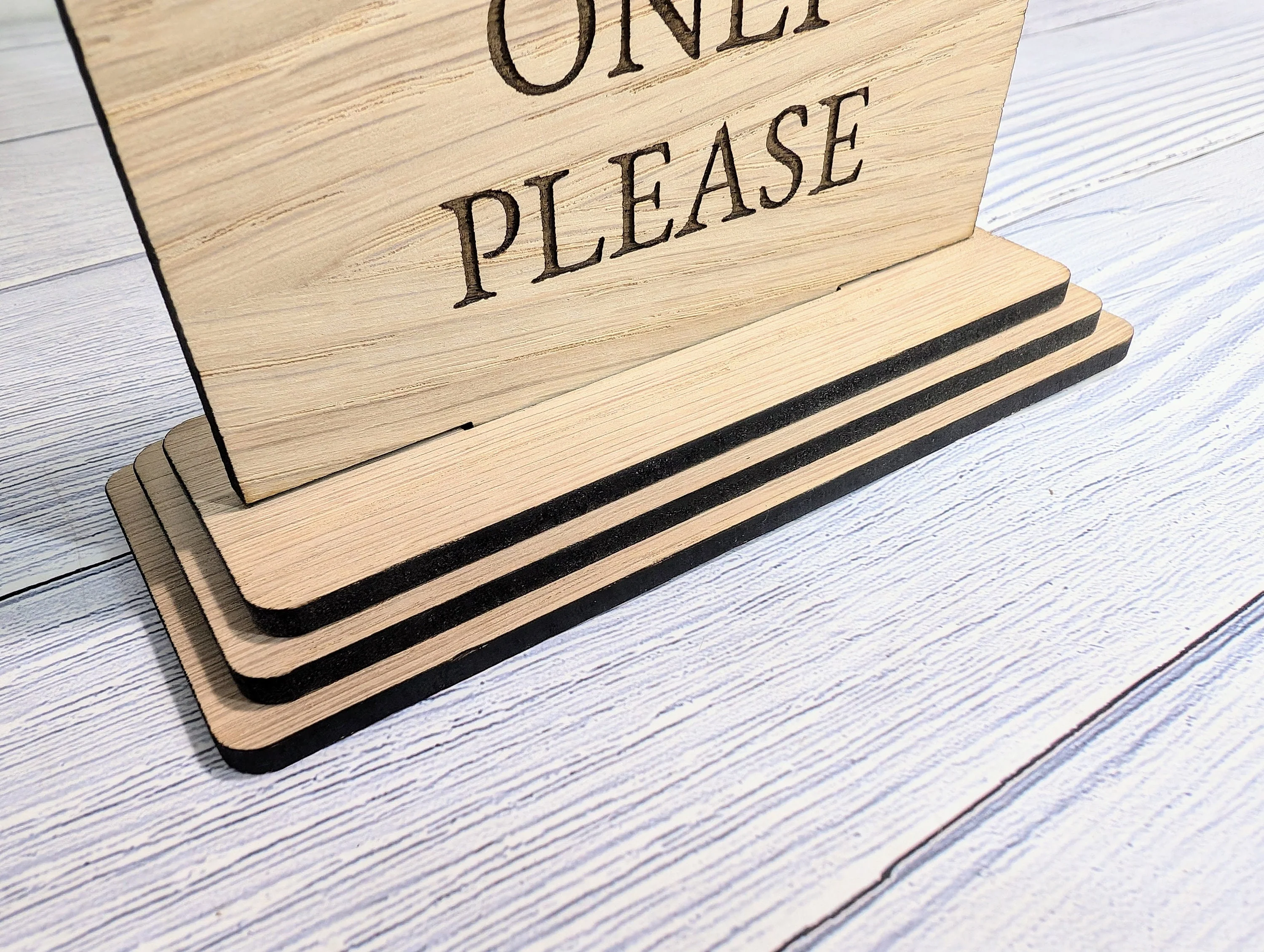 Card Payments Only Please - Wooden Freestanding Table Sign - Perfect for Shops, Cafés, Markets – Available in Two Sizes" Removable Base - Image 8