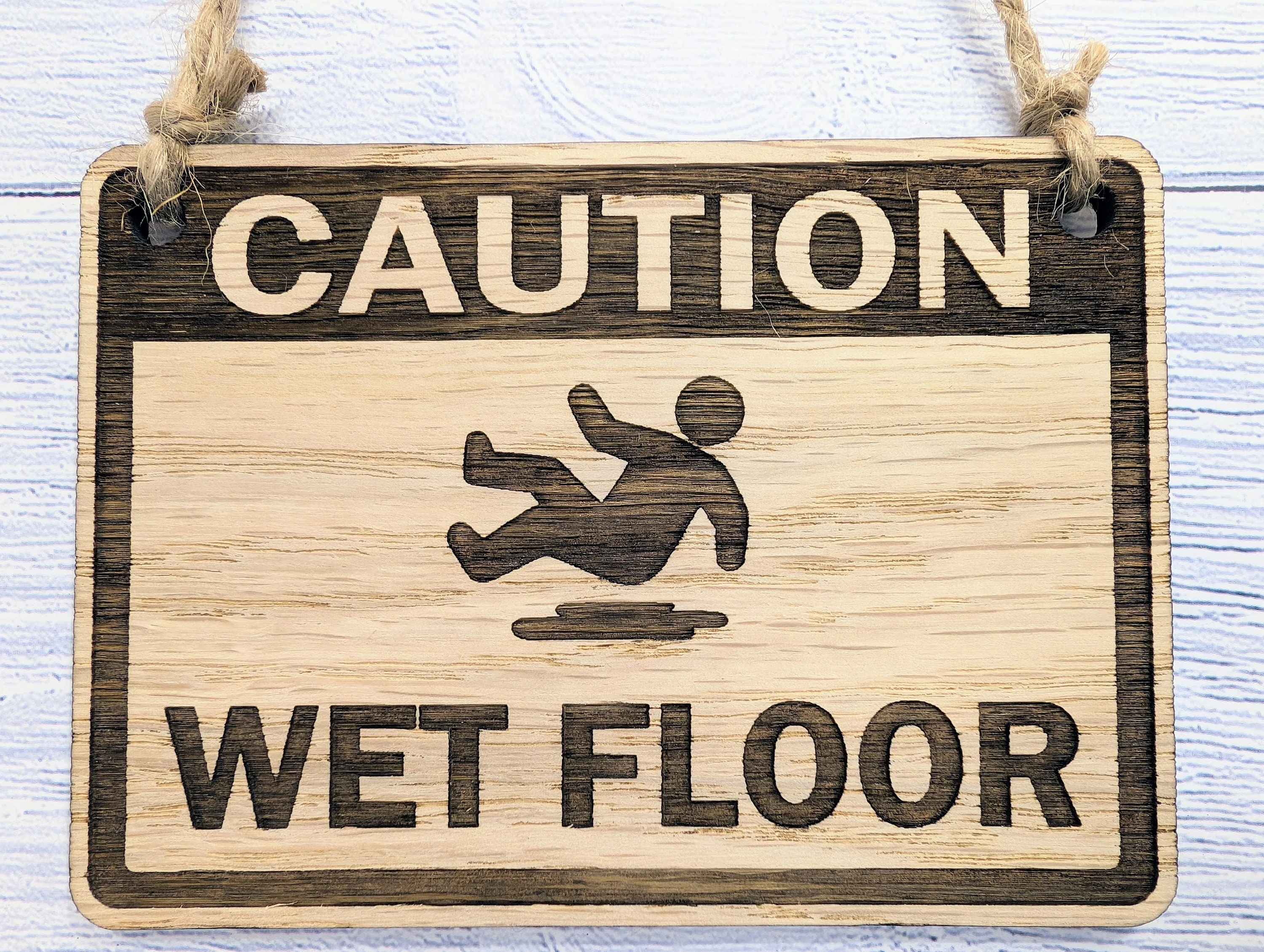 Caution Wet Floor Wooden Sign - 4 Sizes - Image 6