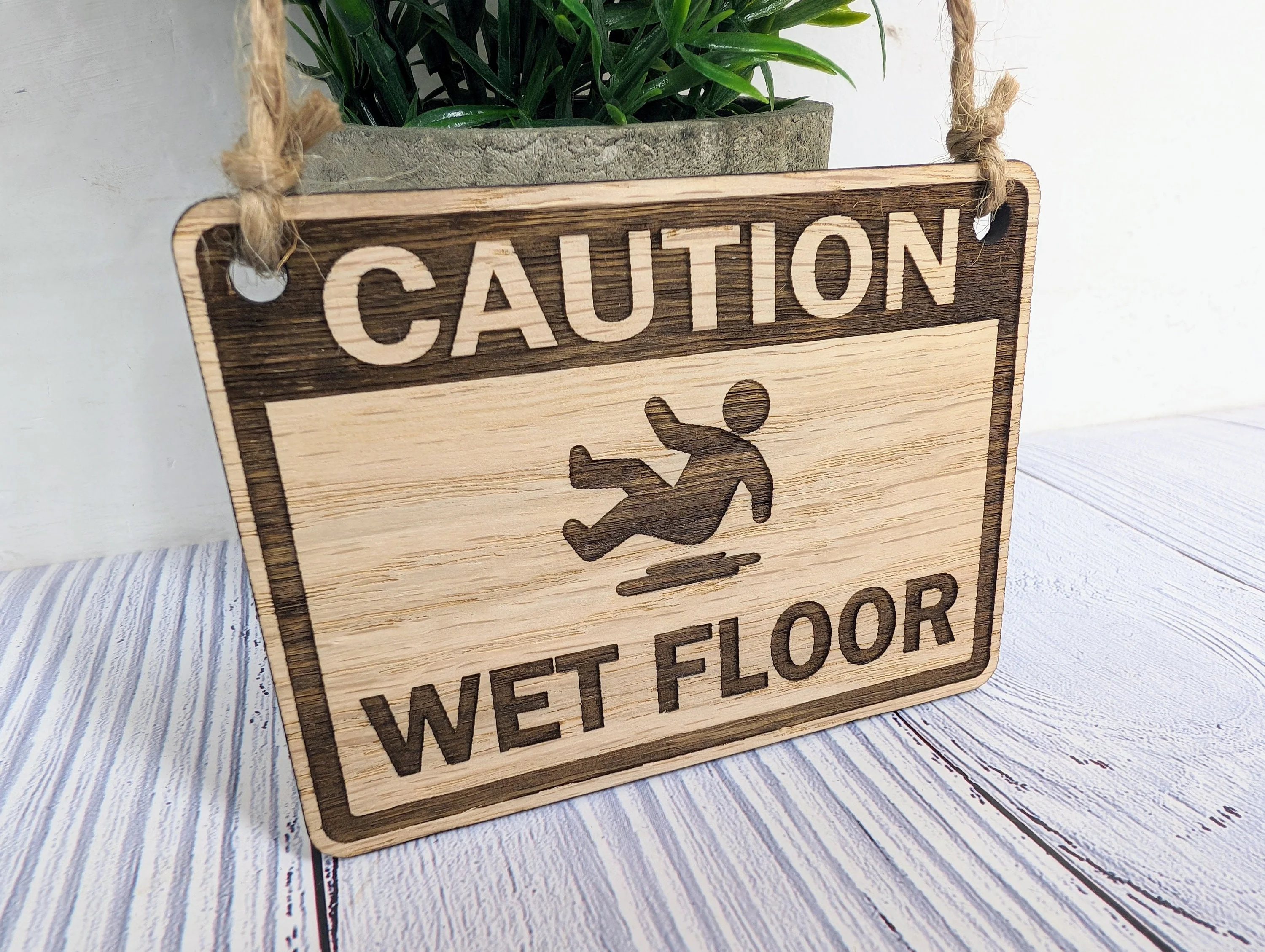 Caution Wet Floor Wooden Sign - 4 Sizes - Image 7
