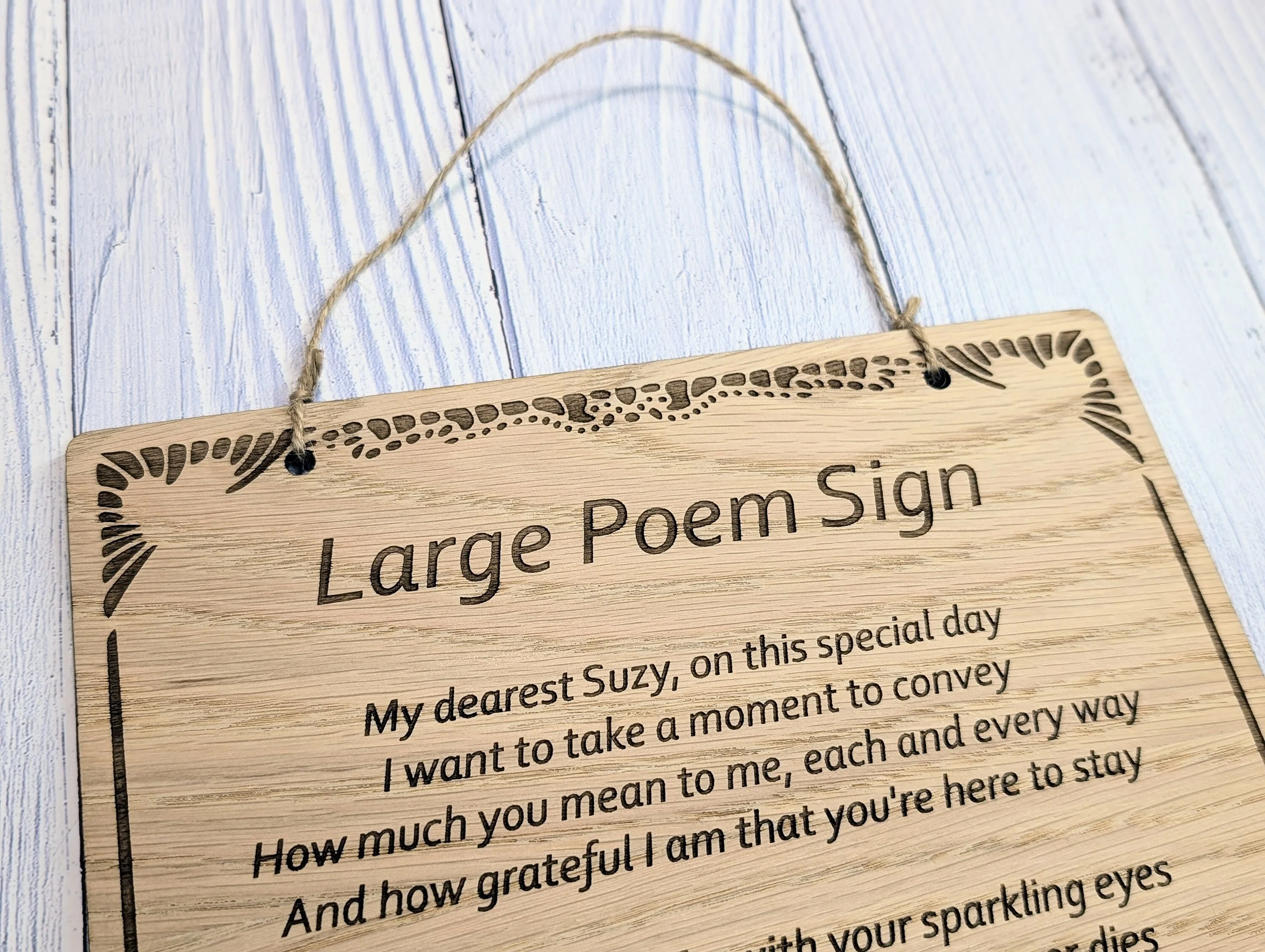 Custom A4 Wooden Poem Sign - Personalised Engraving, Perfect for Longer Verses, Home or Office Decor, Sustainable Timber, Eco-Friendly - Image 3