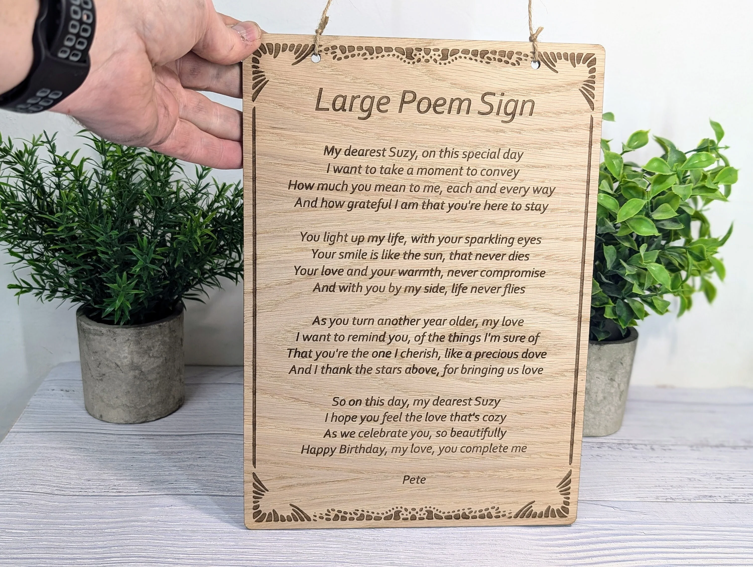Custom A4 Wooden Poem Sign - Personalised Engraving, Perfect for Longer Verses, Home or Office Decor, Sustainable Timber, Eco-Friendly - Image 5