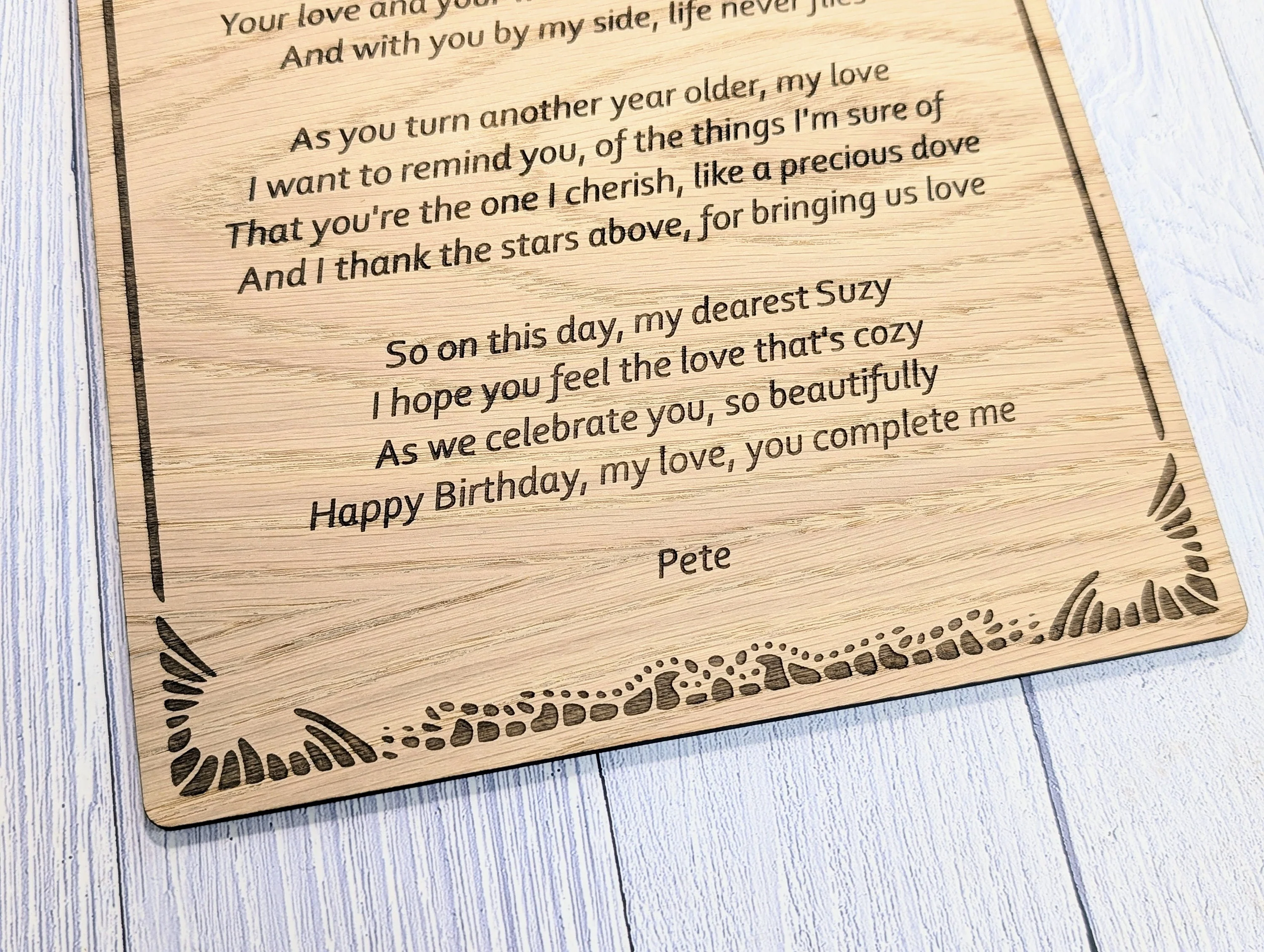 Custom A4 Wooden Poem Sign - Personalised Engraving, Perfect for Longer Verses, Home or Office Decor, Sustainable Timber, Eco-Friendly - Image 6