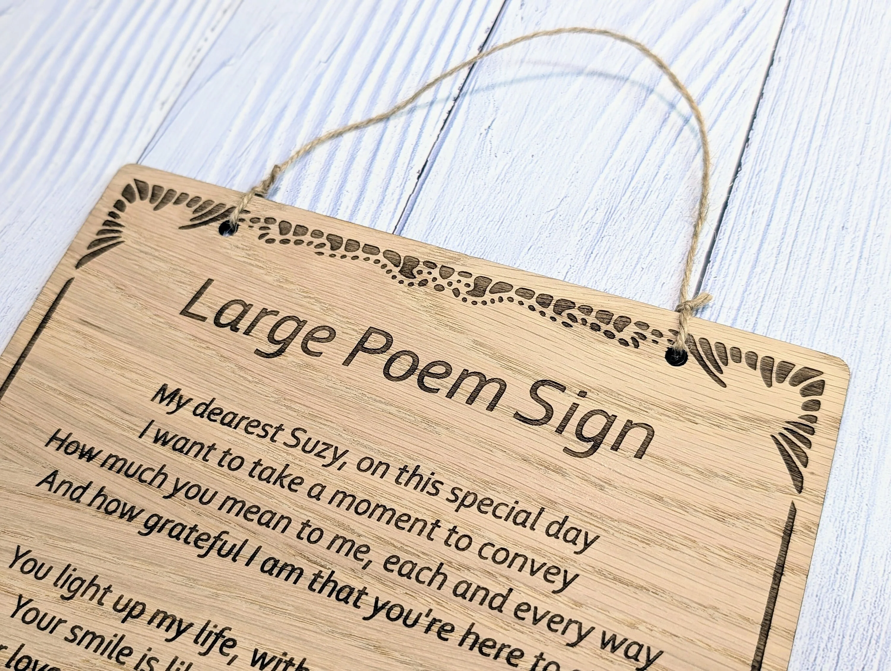 Custom A4 Wooden Poem Sign - Personalised Engraving, Perfect for Longer Verses, Home or Office Decor, Sustainable Timber, Eco-Friendly - Image 7