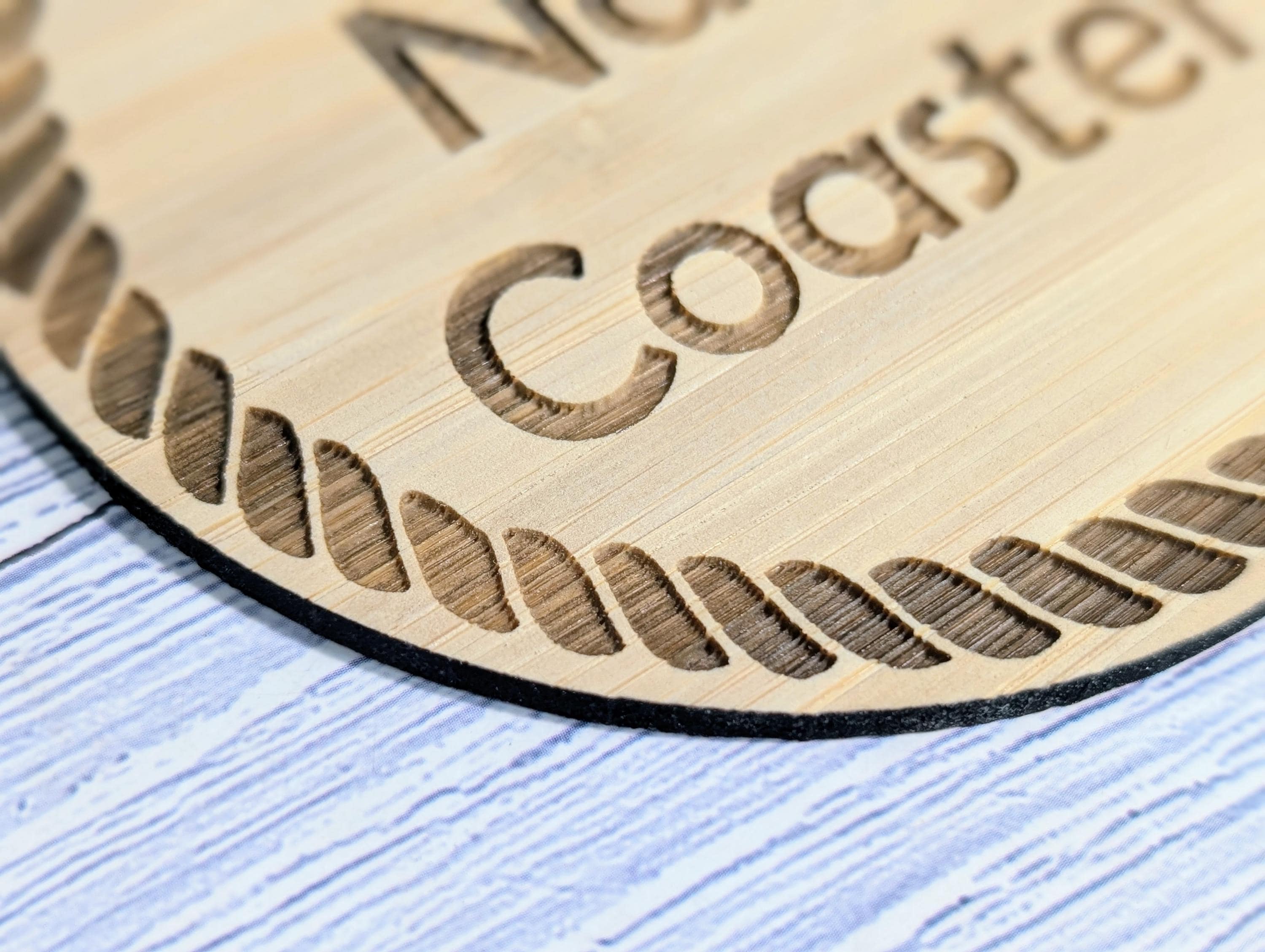Custom Bamboo Coasters with Rope Border – Personalised Boat Name, Nautical Gift, Eco-Friendly Gift, Sustainable Craft, Round 100mm Diameter - Image 9