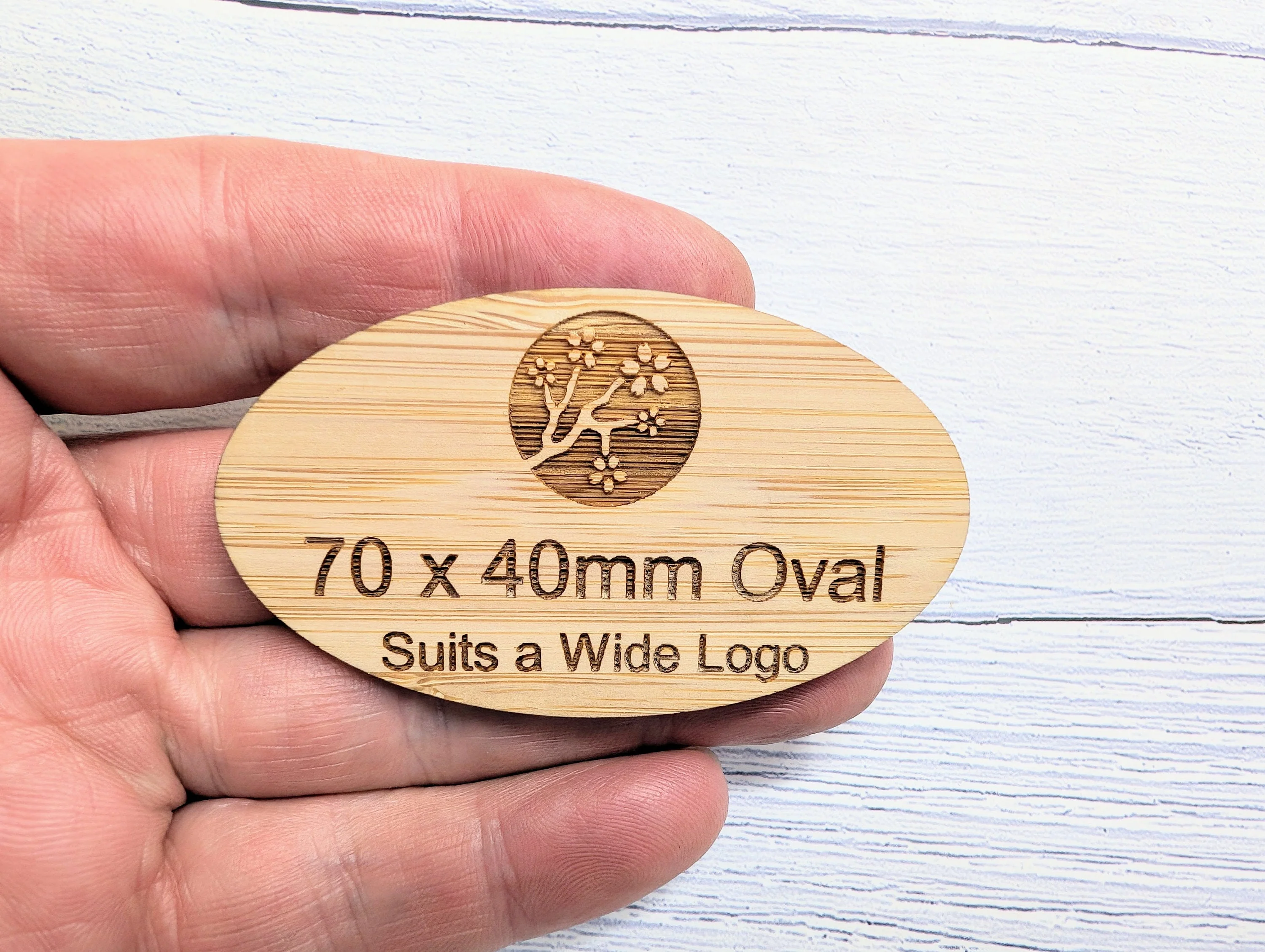 Bamboo Name Badges | Custom Eco-Friendly Staff Name Badges - Image 3