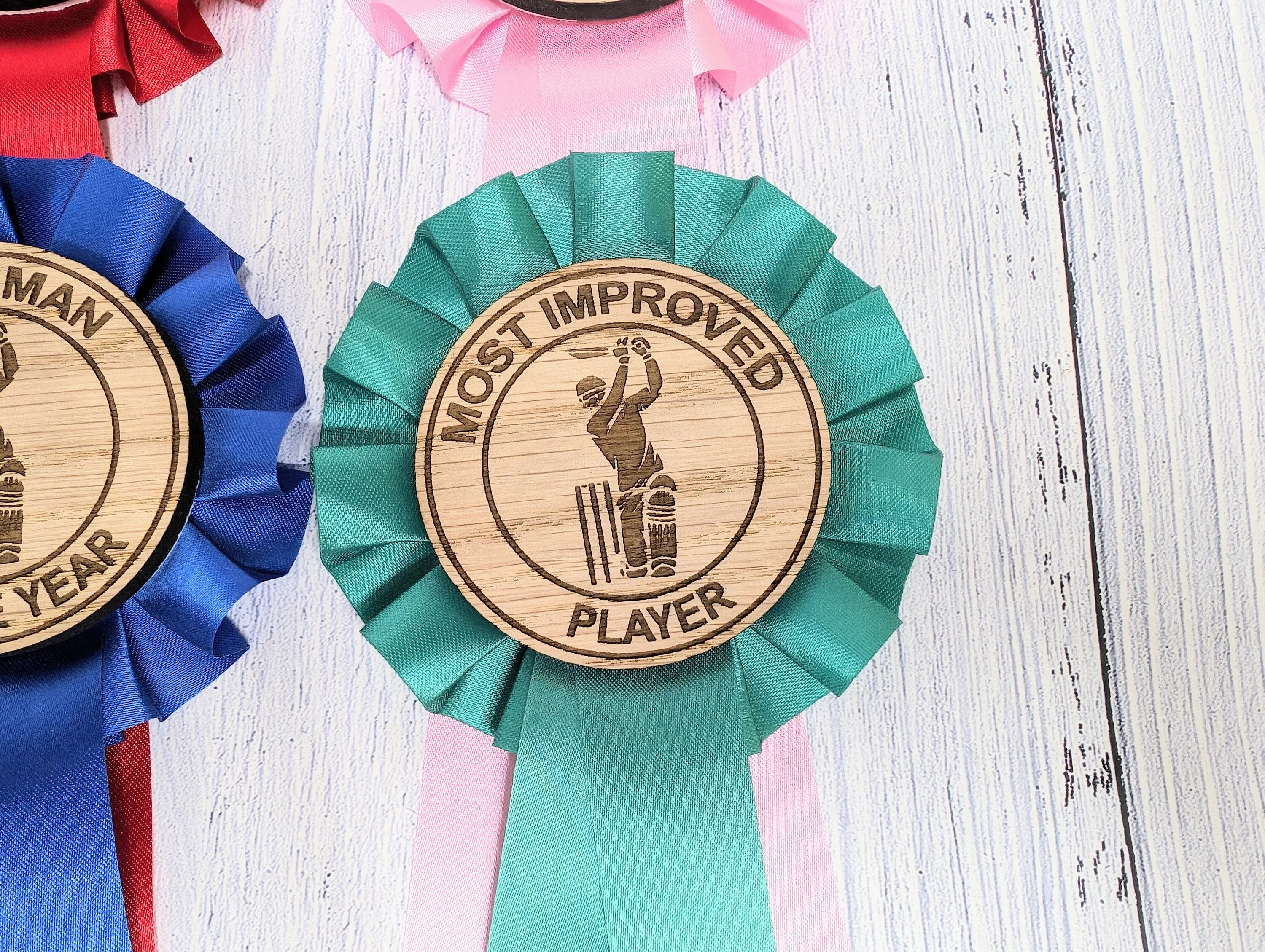 Custom Cricket Rosettes - Personalised Cricket Awards | Choice of Colours, Eco-Friendly, Handcrafted, Fun & Serious Titles - Image 7