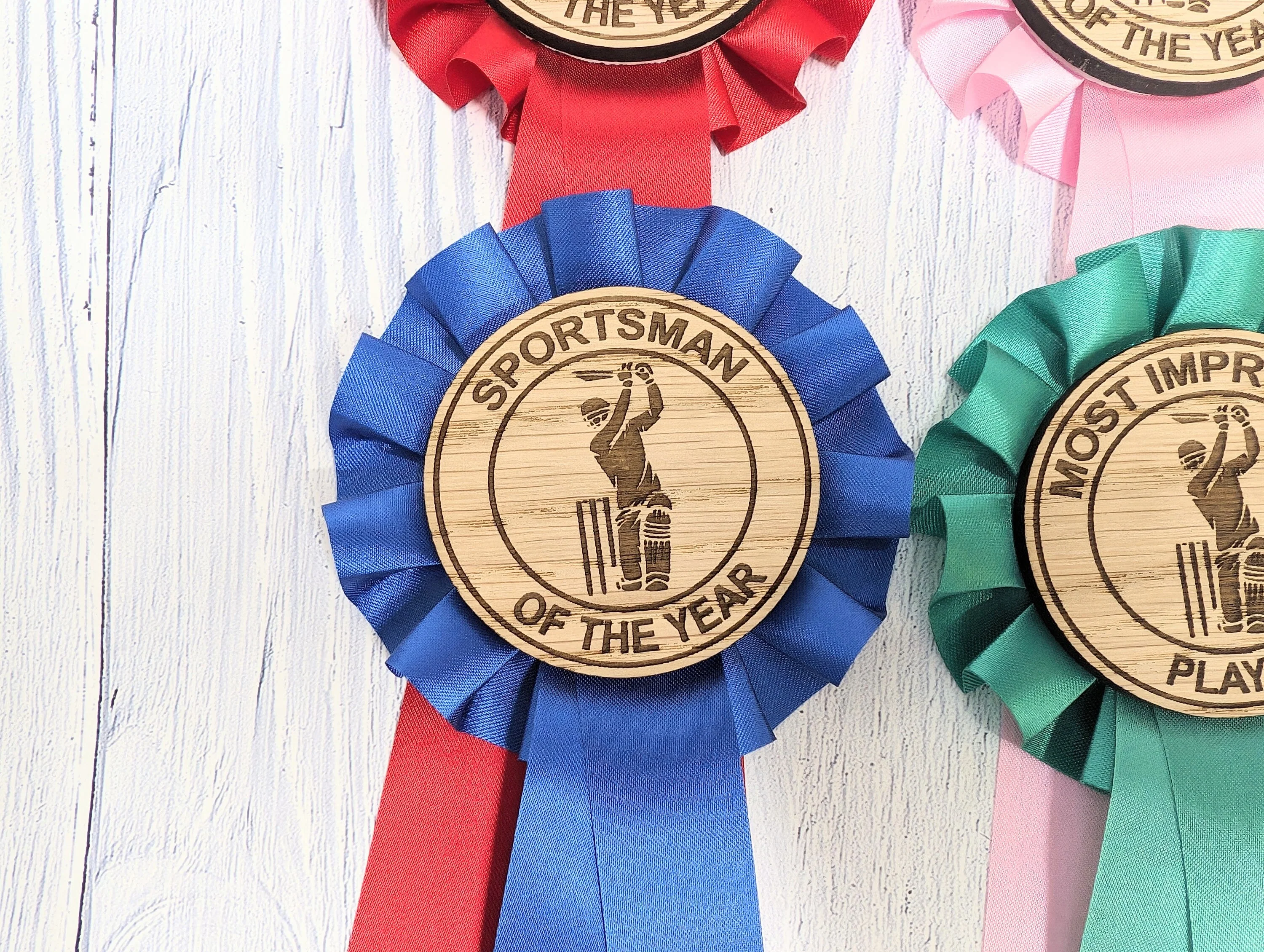 Custom Cricket Rosettes - Personalised Cricket Awards | Choice of Colours, Eco-Friendly, Handcrafted, Fun & Serious Titles - Image 9