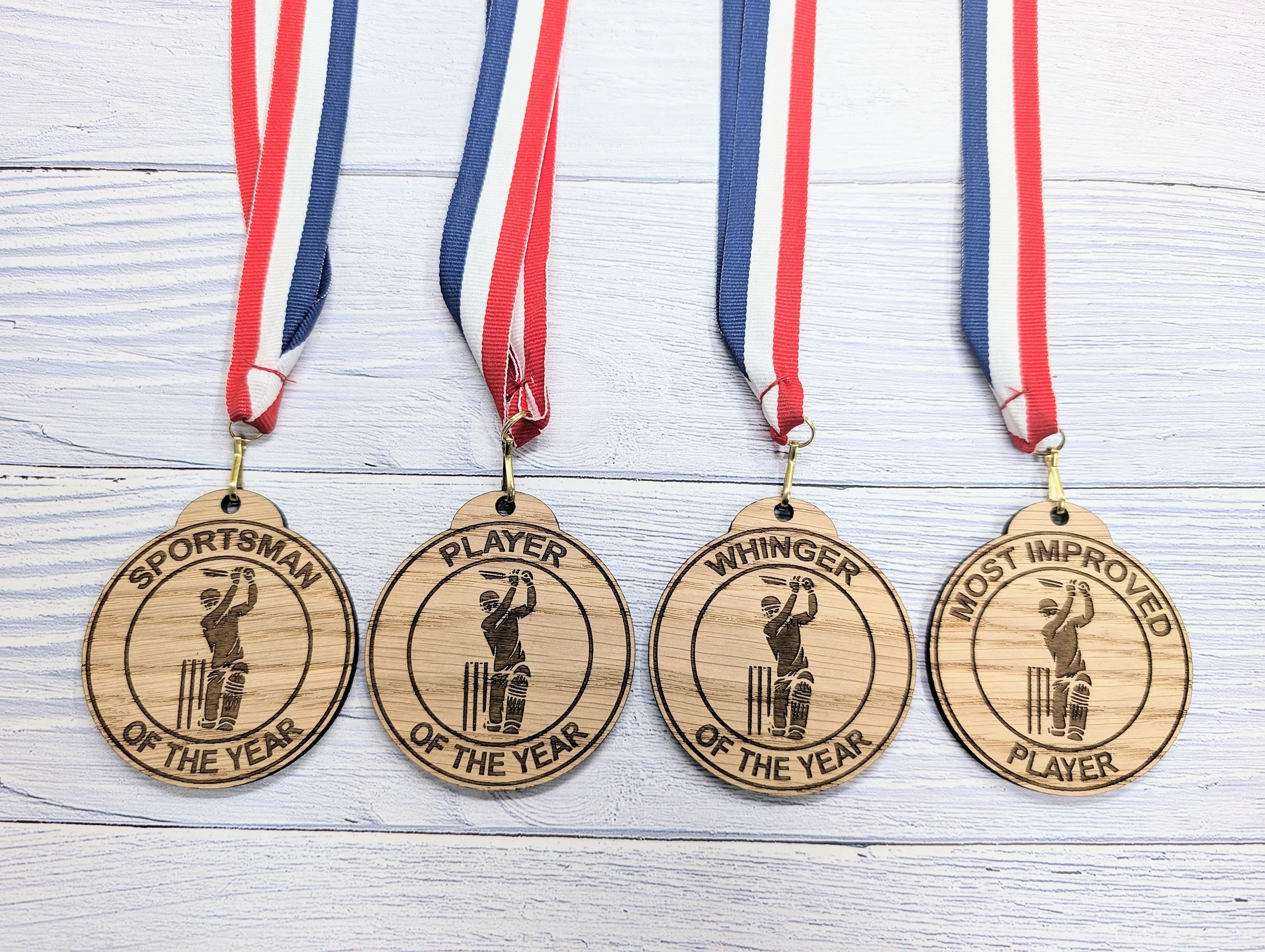 Custom Cricket-Themed Wooden Medals - Personalised Sports Awards for Teams and Clubs, Custom Cricketer Prizes, EcoFriendly Team Recognition