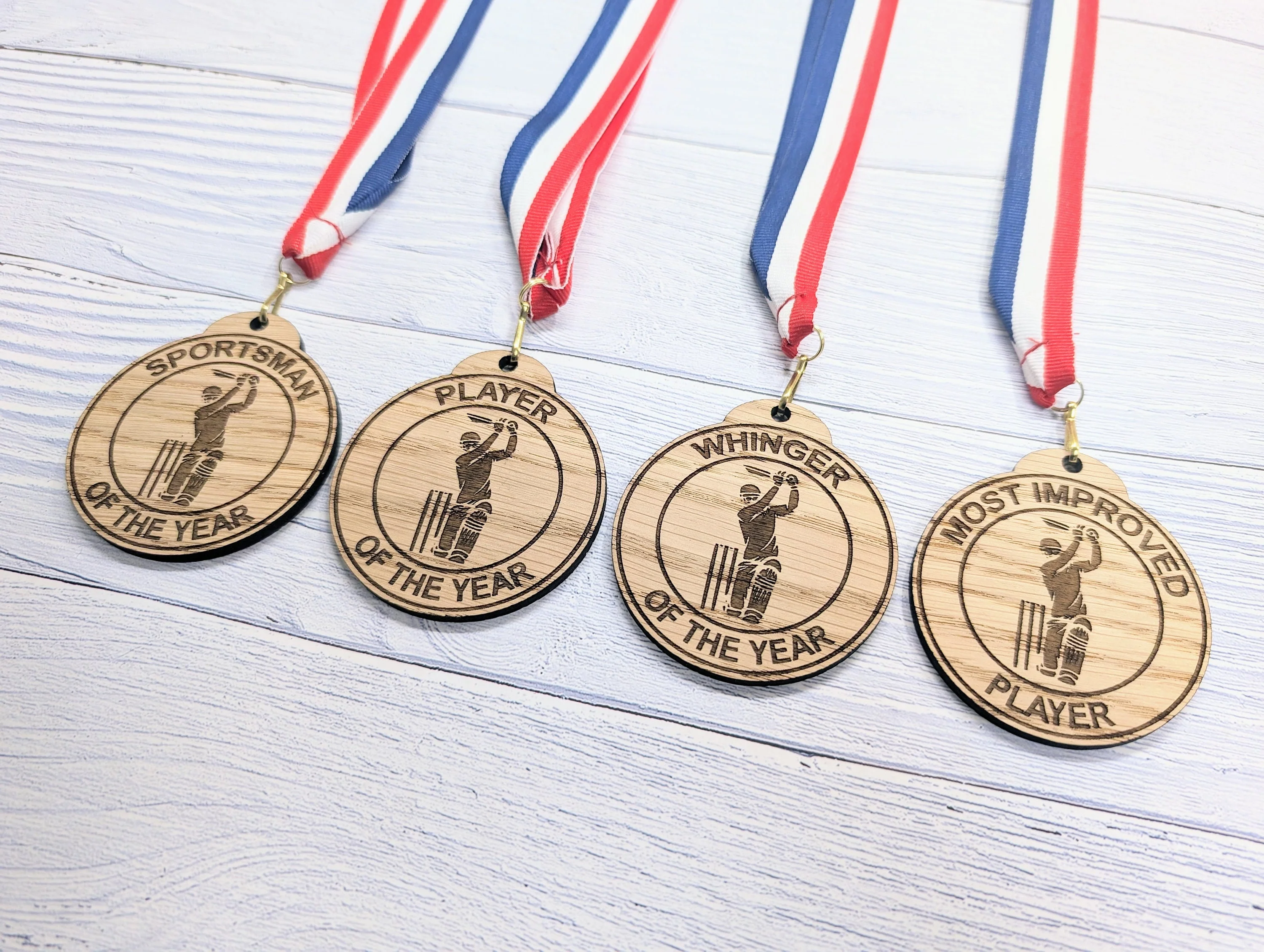 Custom Cricket-Themed Wooden Medals - Personalised Sports Awards for Teams and Clubs, Custom Cricketer Prizes, EcoFriendly Team Recognition - Image 2