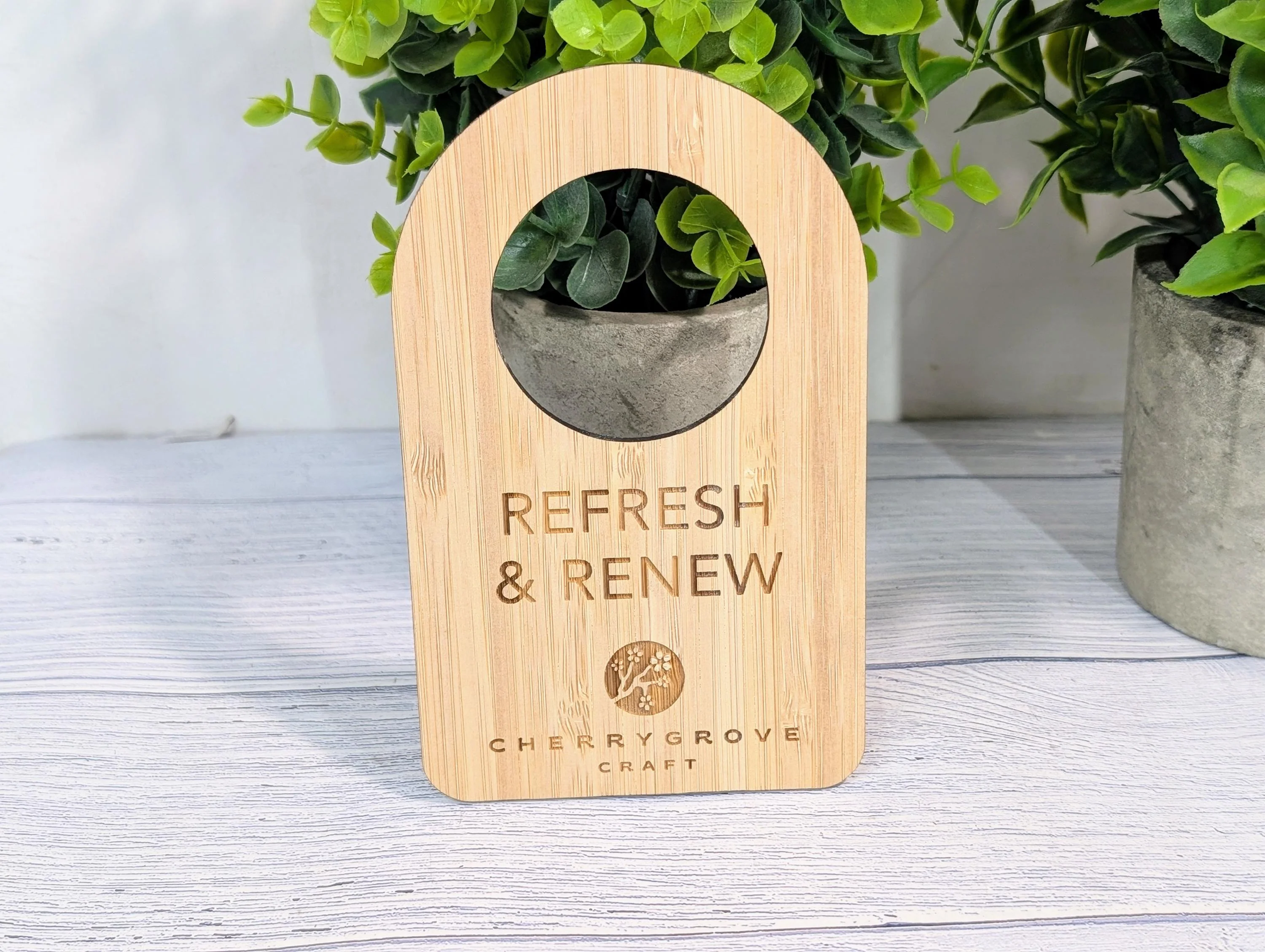 Custom Do Not Disturb Reversible Bamboo Sign | Sustainable Door Hanger - Personalised Signage - Add Your Logo - Hotel Door Sign, B&B - Image 6