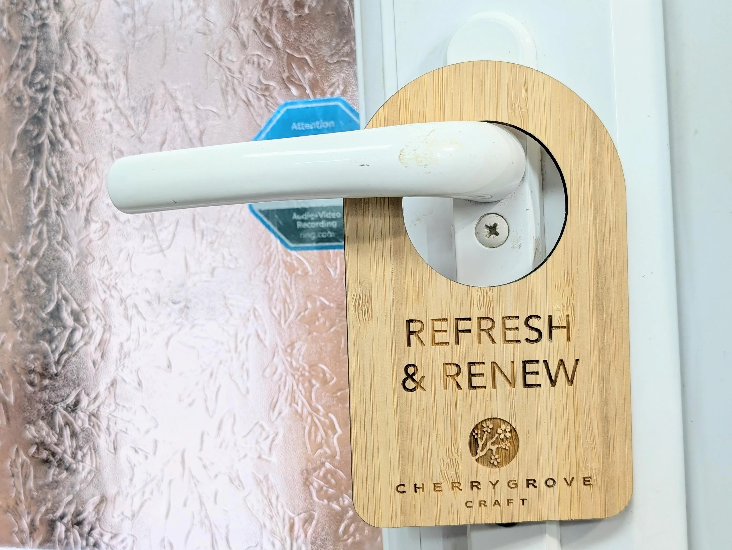 Custom Do Not Disturb Reversible Bamboo Sign | Sustainable Door Hanger - Personalised Signage - Add Your Logo - Hotel Door Sign, B&B - Image 7