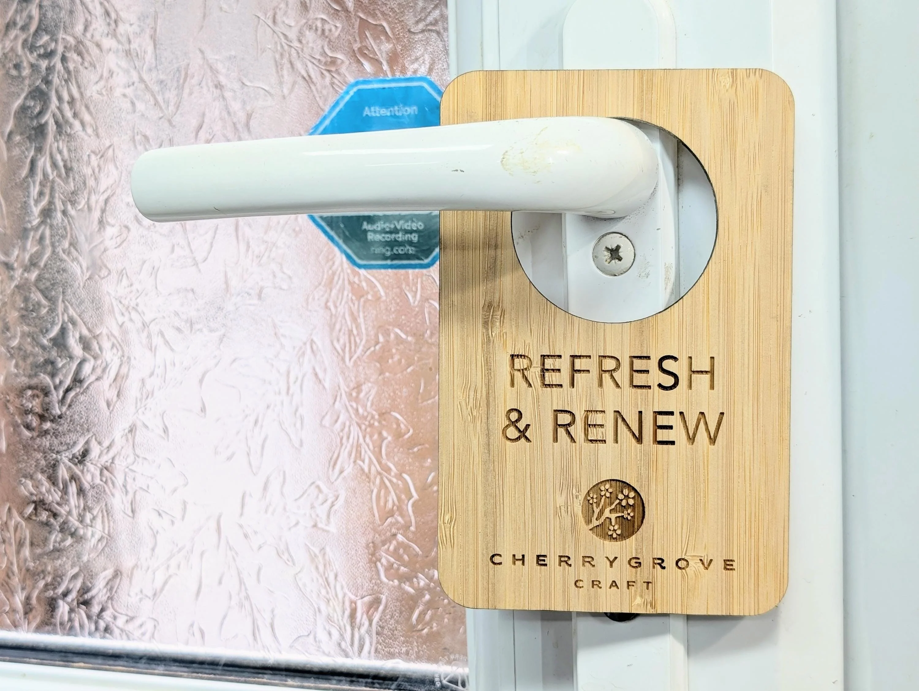 Custom Do Not Disturb Reversible Sign | Bamboo Door Hanger - Personalised Door Signage With Your Logo - for Privacy, Hotel Door Sign, B&B - Image 3