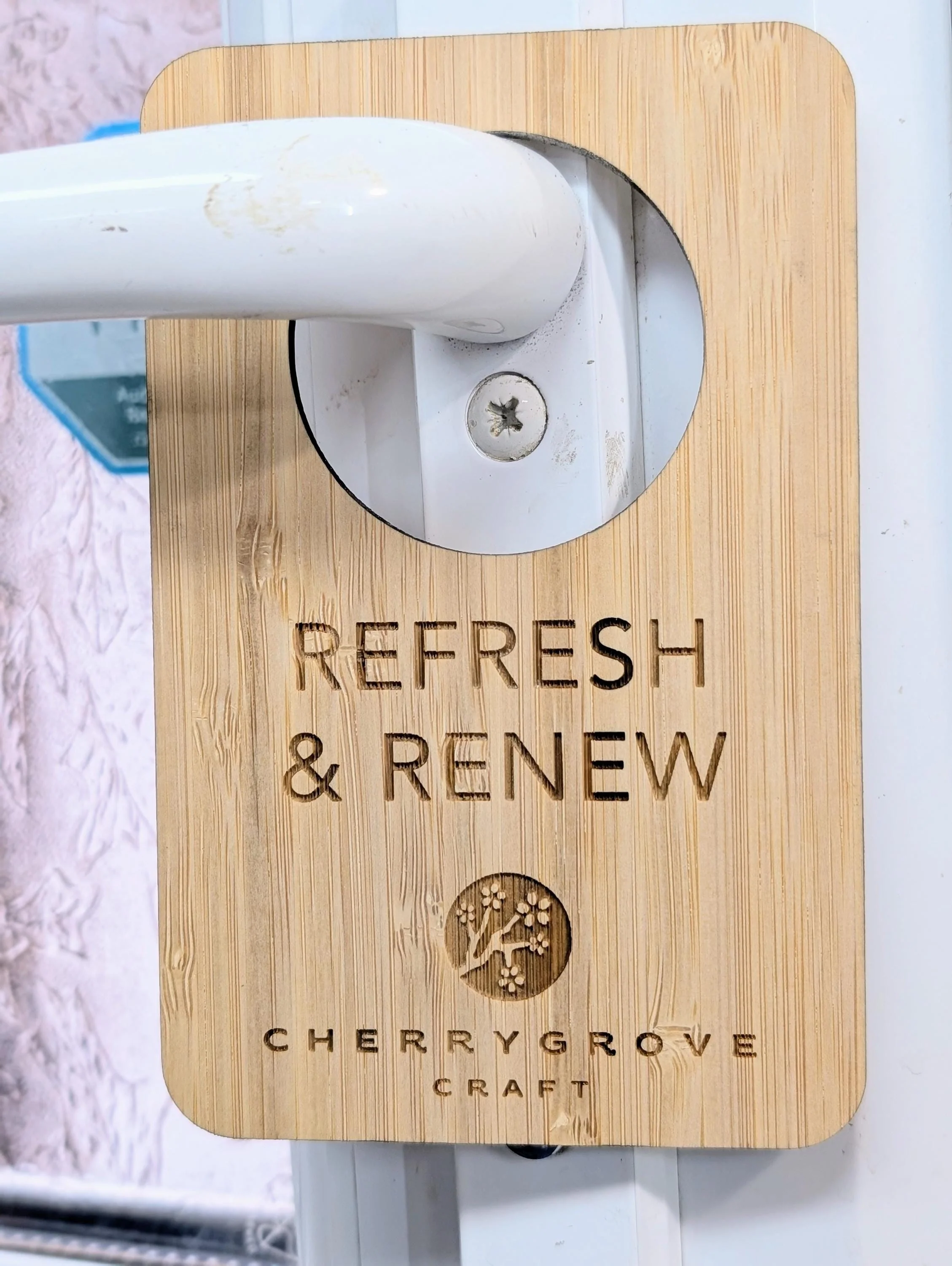 Custom Do Not Disturb Reversible Sign | Bamboo Door Hanger - Personalised Door Signage With Your Logo - for Privacy, Hotel Door Sign, B&B - Image 4