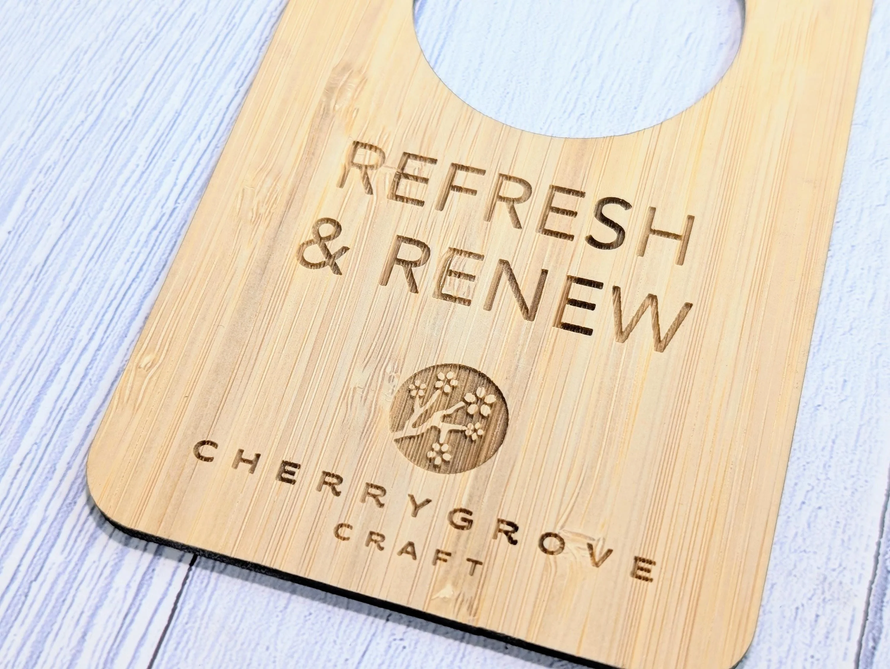 Custom Do Not Disturb Reversible Sign | Bamboo Door Hanger - Personalised Door Signage With Your Logo - for Privacy, Hotel Door Sign, B&B - Image 7