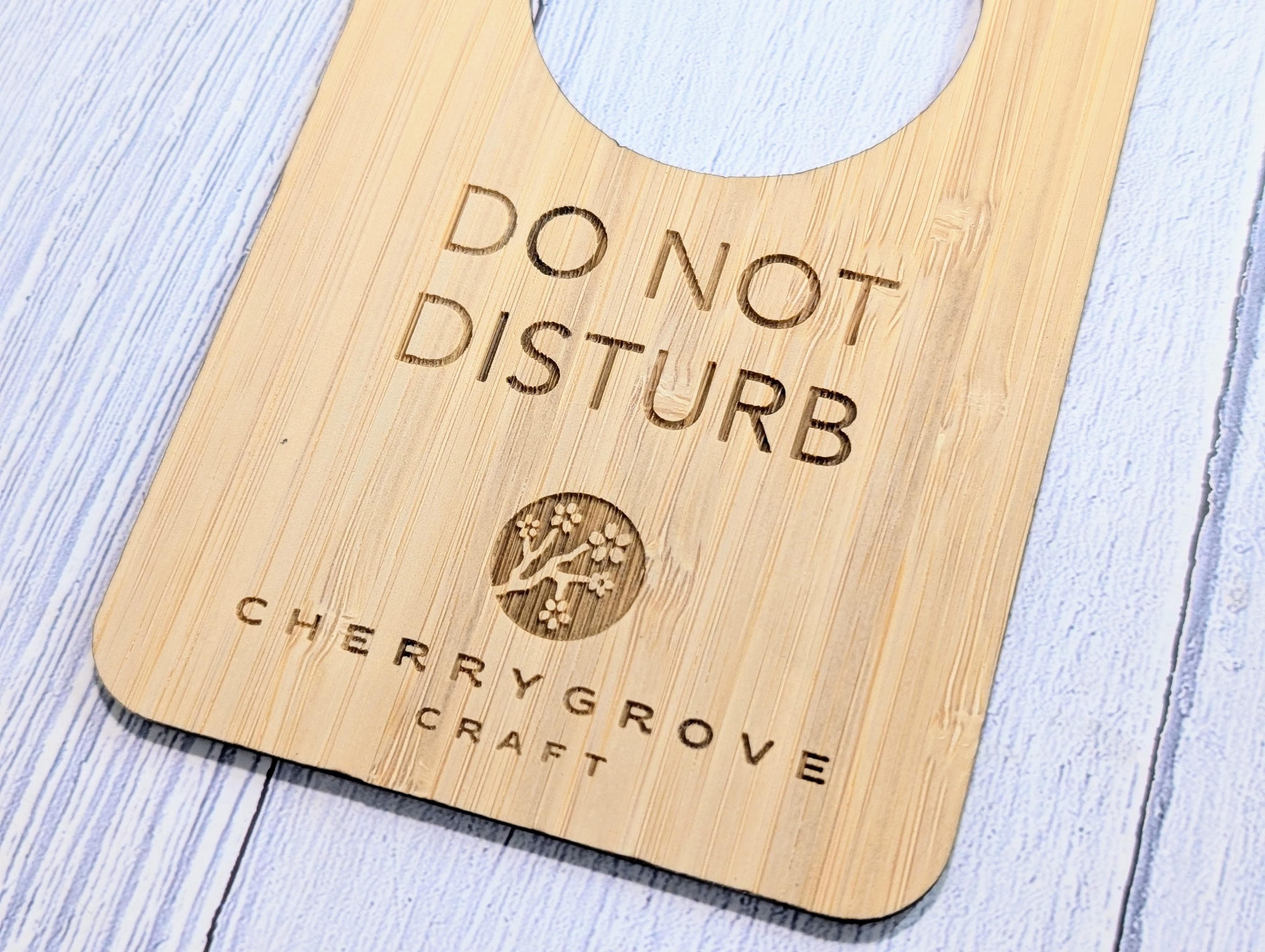 Custom Do Not Disturb Reversible Sign | Bamboo Door Hanger - Personalised Door Signage With Your Logo - for Privacy, Hotel Door Sign, B&B - Image 9