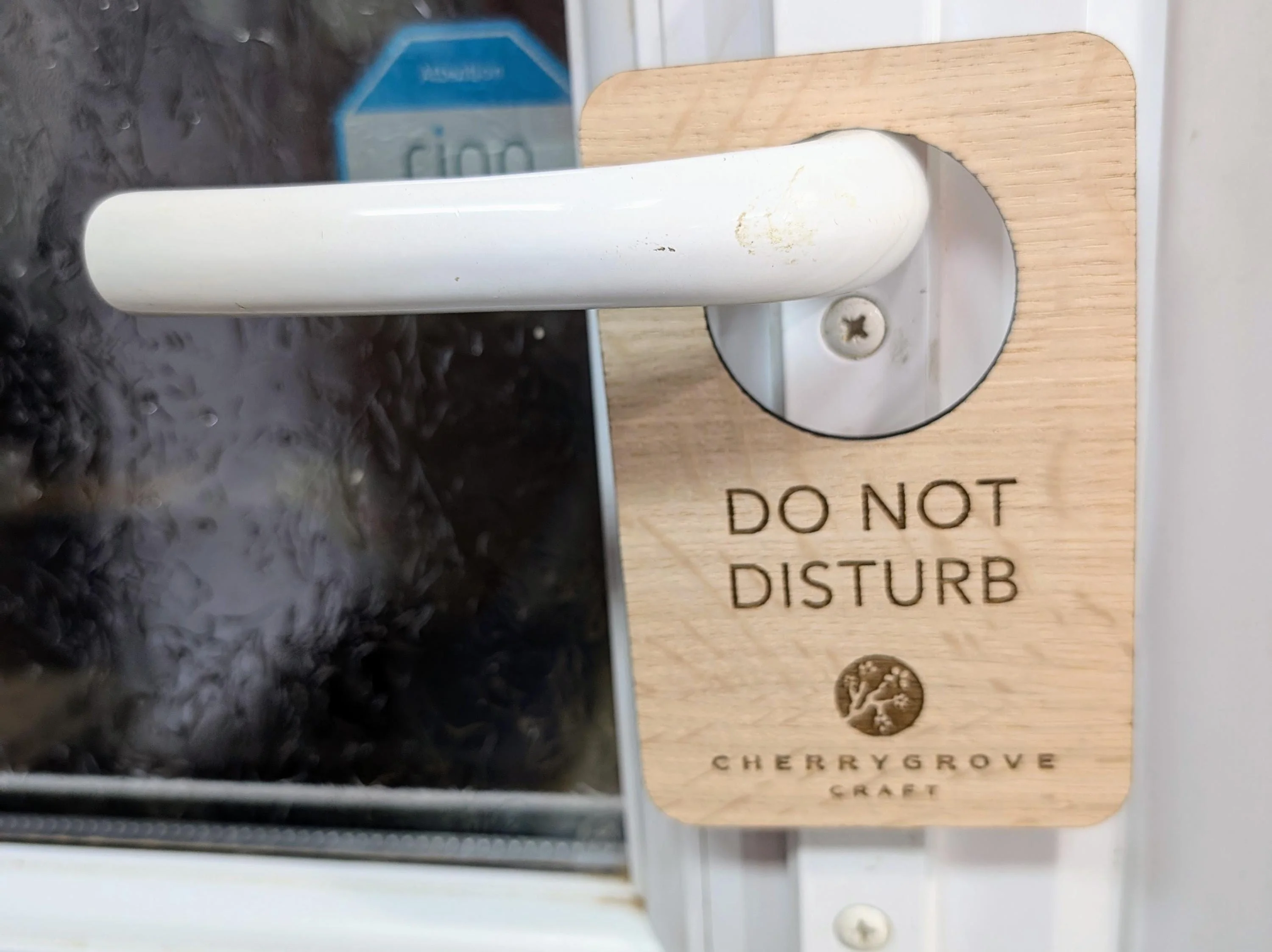 Custom Do Not Disturb Reversible Sign | Wooden Door Hanger - Personalised Door Signage with Logo – 89x137mm, for Privacy, Hotel, B&B - Image 4