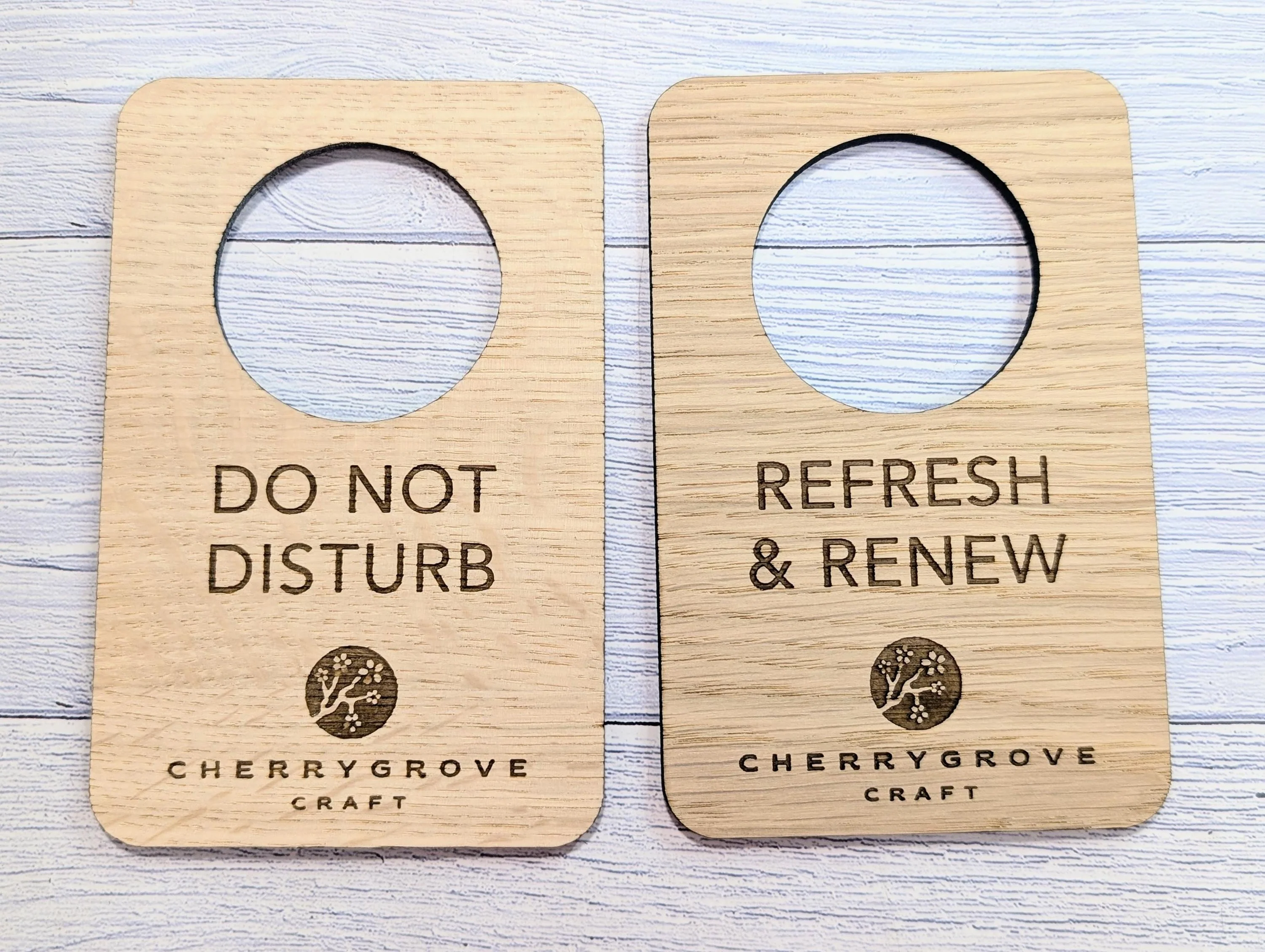 Custom Do Not Disturb Reversible Sign | Wooden Door Hanger - Personalised Door Signage with Logo – 89x137mm, for Privacy, Hotel, B&B - Image 6