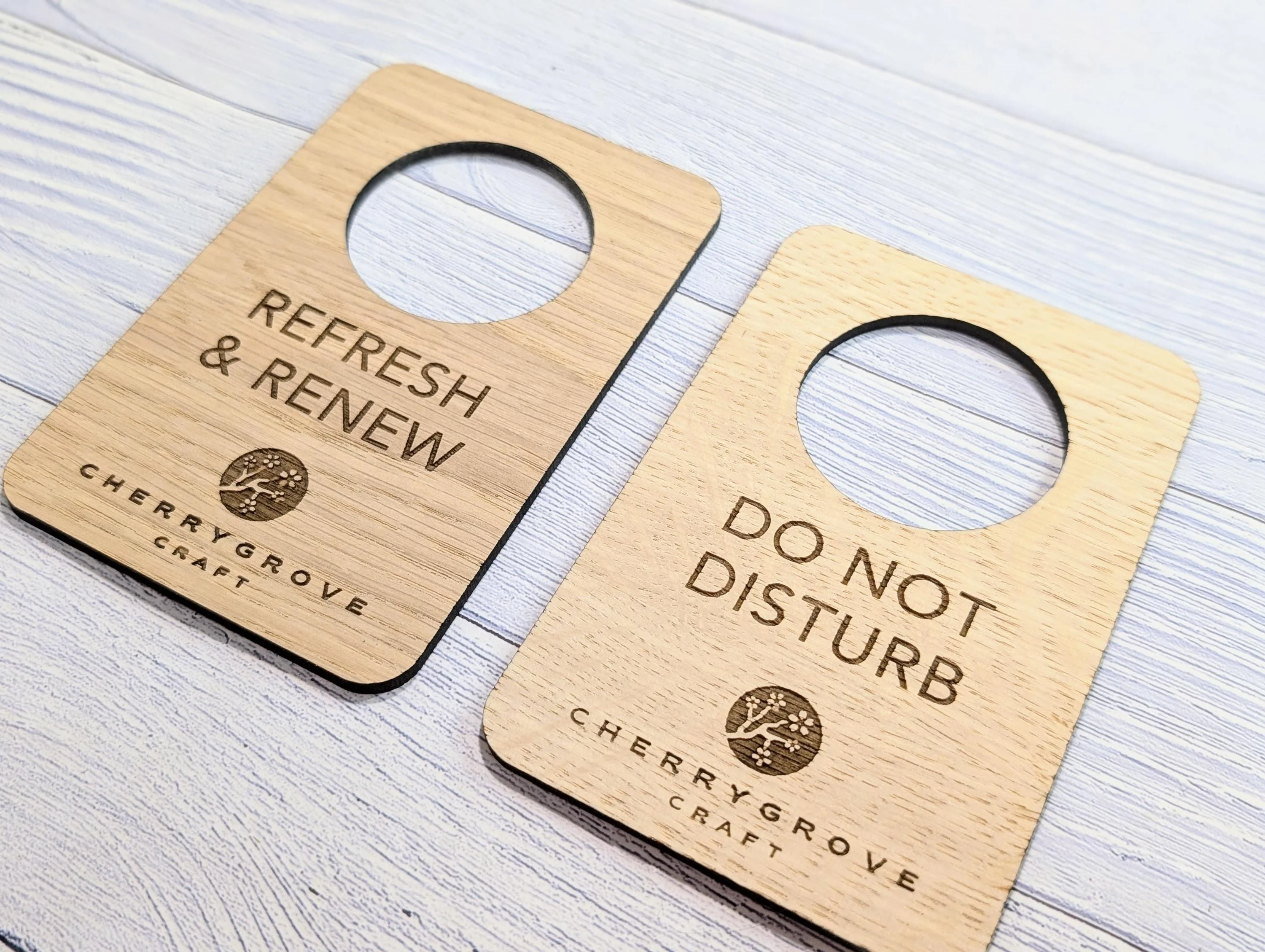 Custom Do Not Disturb Reversible Sign | Wooden Door Hanger - Personalised Door Signage with Logo – 89x137mm, for Privacy, Hotel, B&B - Image 7