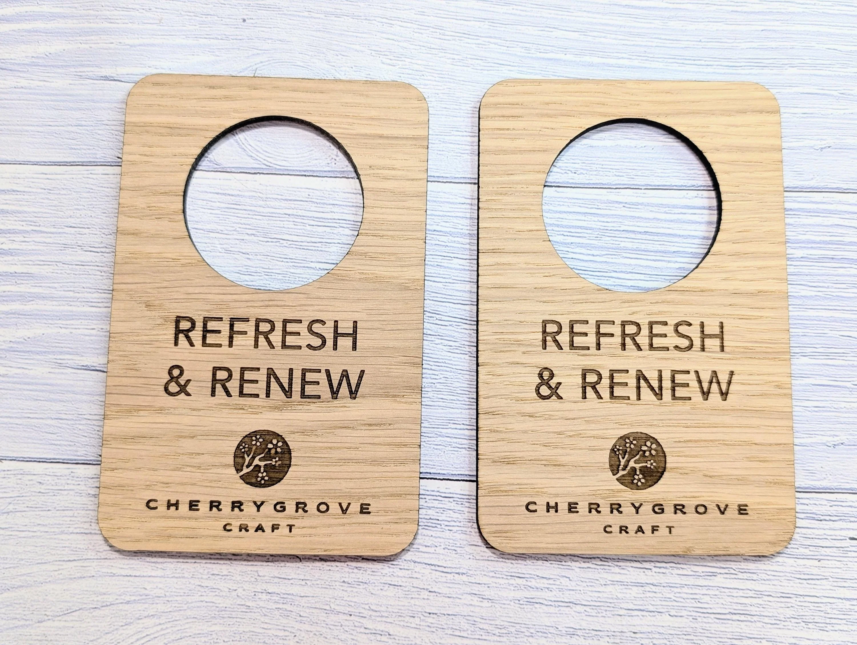 Custom Do Not Disturb Reversible Sign | Wooden Door Hanger - Personalised Door Signage with Logo – 89x137mm, for Privacy, Hotel, B&B - Image 9