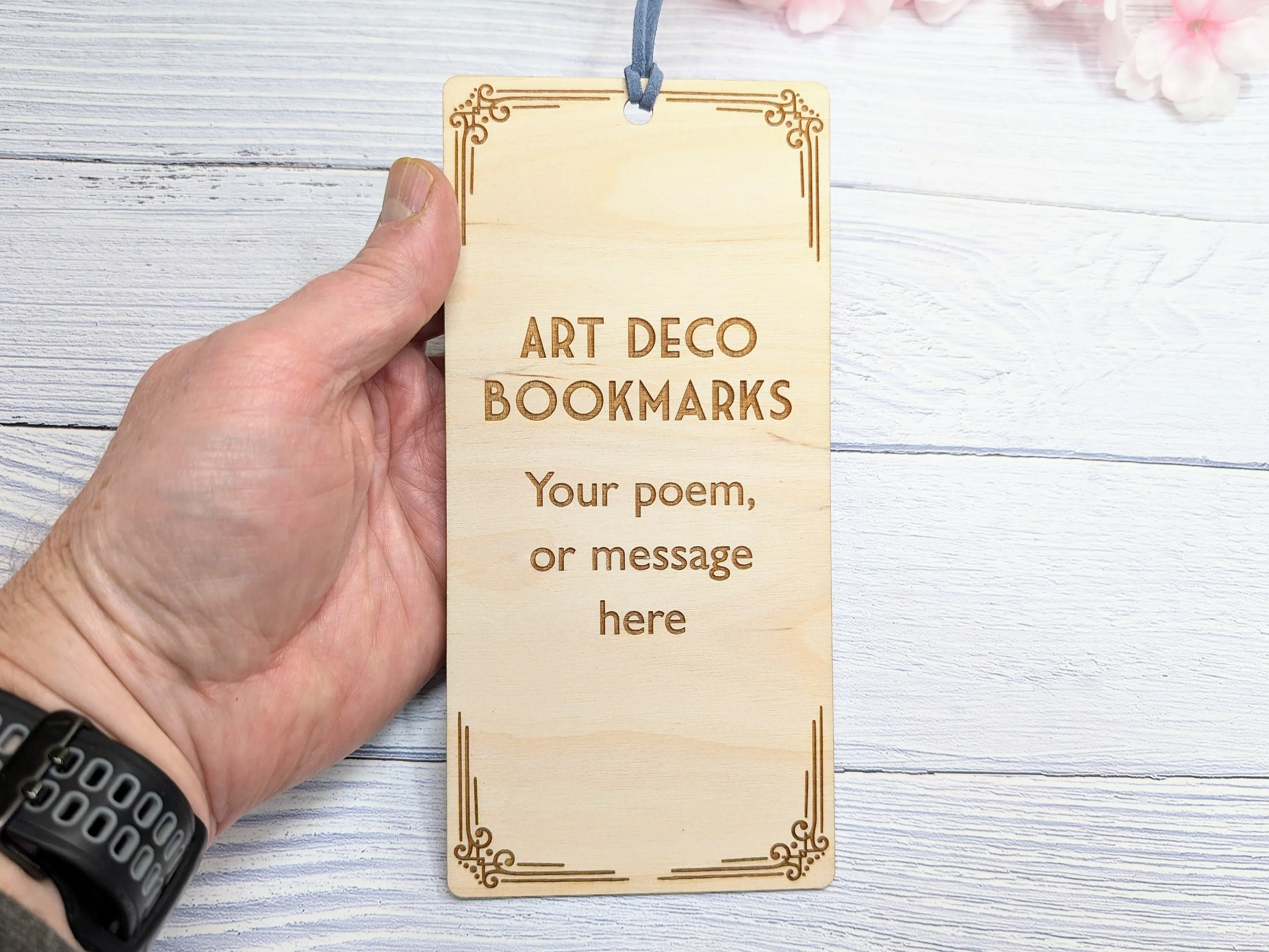 Custom Engraved Bookmark | Art Nouveau Style - Image 3
