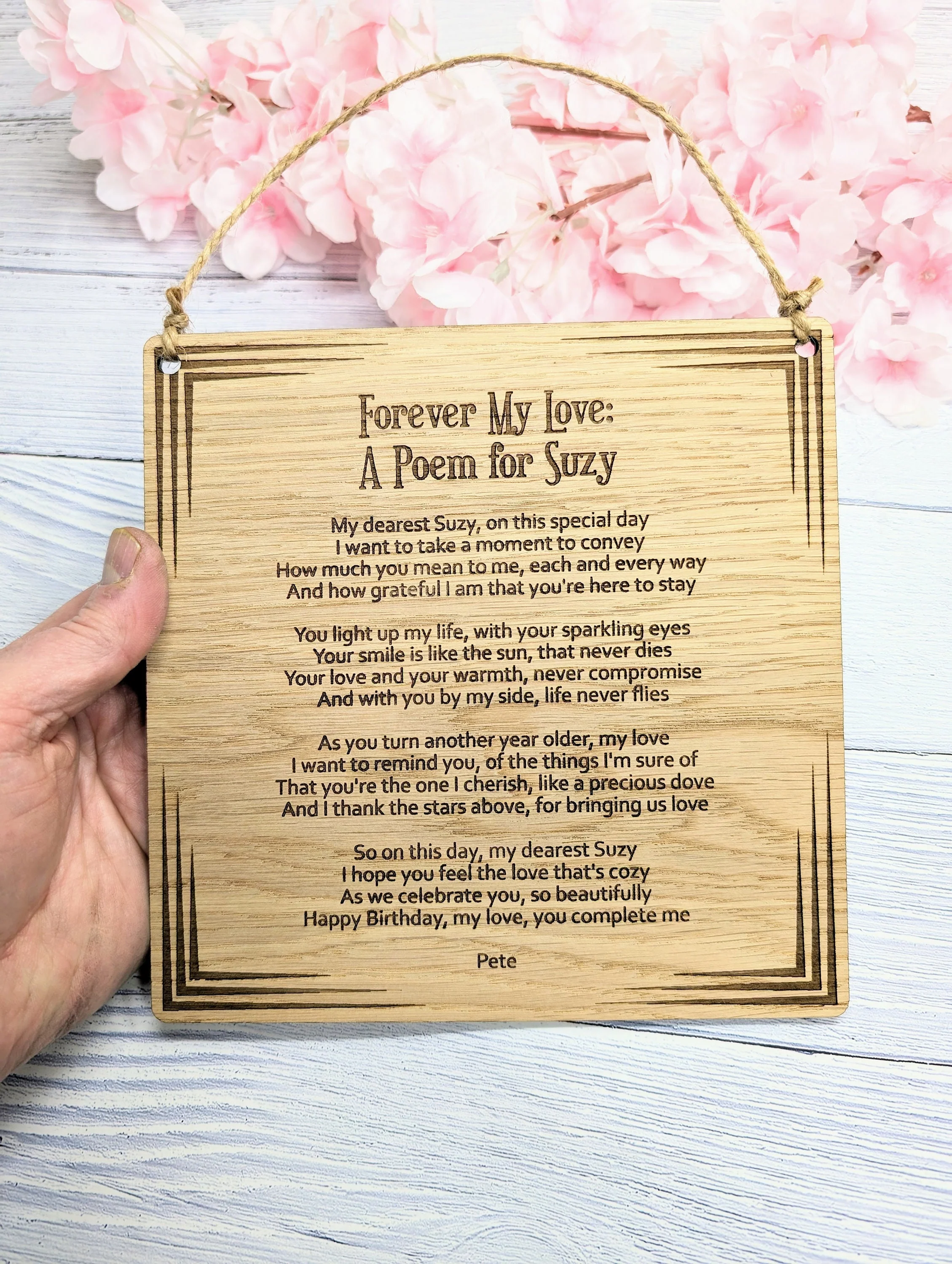 Custom Engraved Poem & Message Sign | Oak Veneer MDF | Personalised Wall Art | Thoughtful Home and Office Decor | Eco-Friendly Design - Image 3