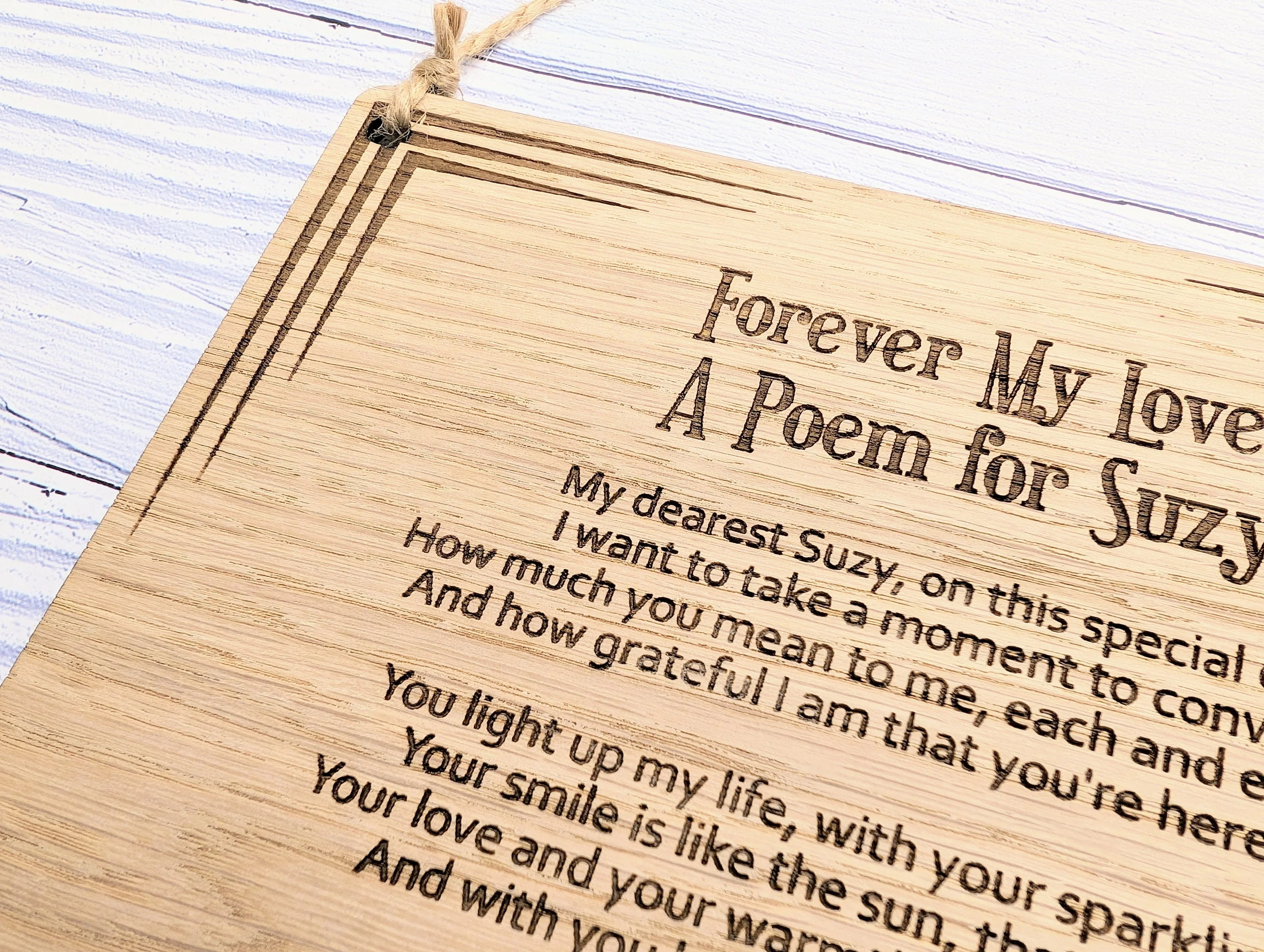 Custom Engraved Poem & Message Sign | Oak Veneer MDF | Personalised Wall Art | Thoughtful Home and Office Decor | Eco-Friendly Design - Image 6