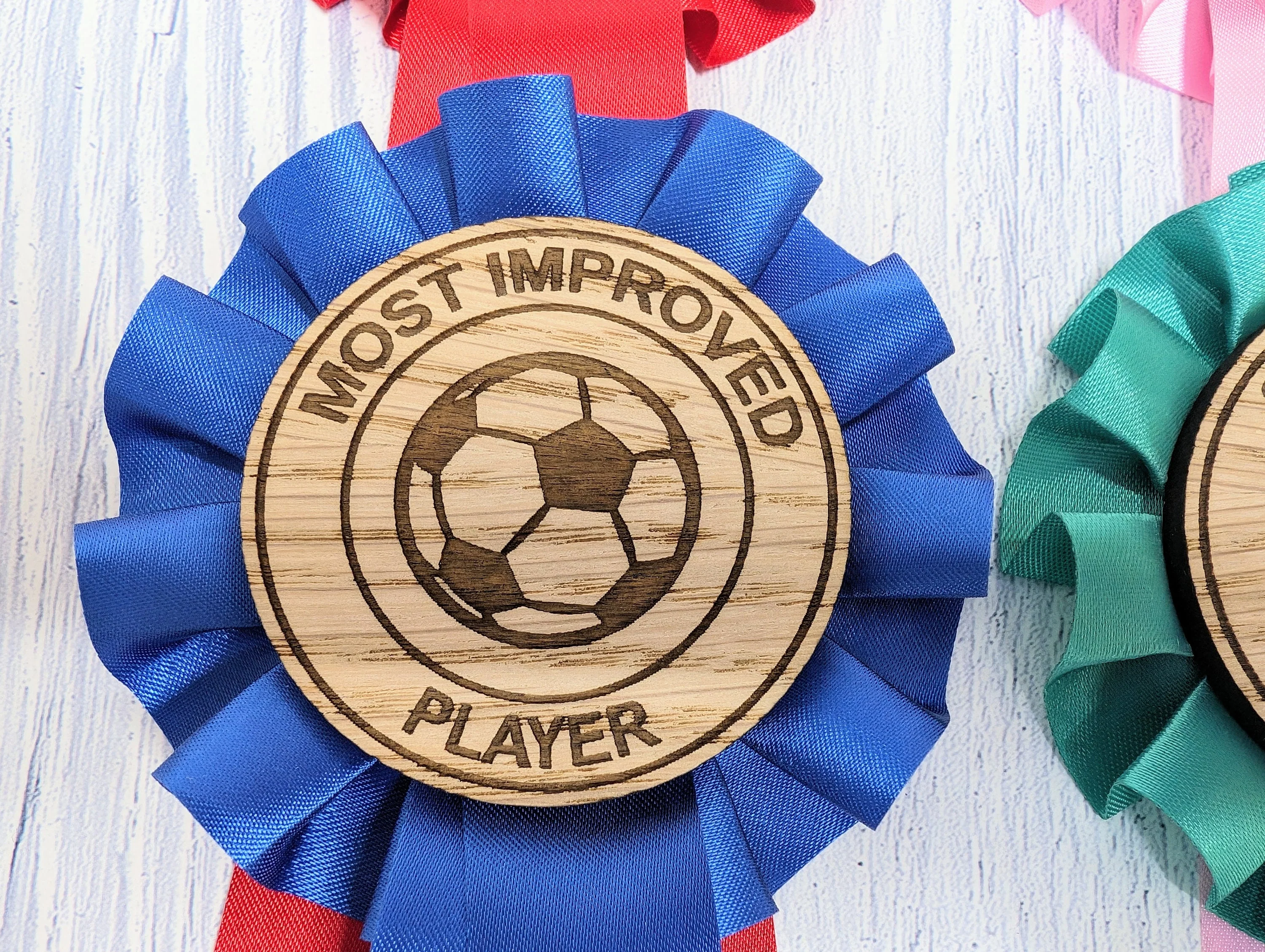 Custom Football Rosettes - Personalised Soccer Awards | Choice of Colours, Eco-Friendly, Handcrafted, Fun & Serious Titles - Image 5