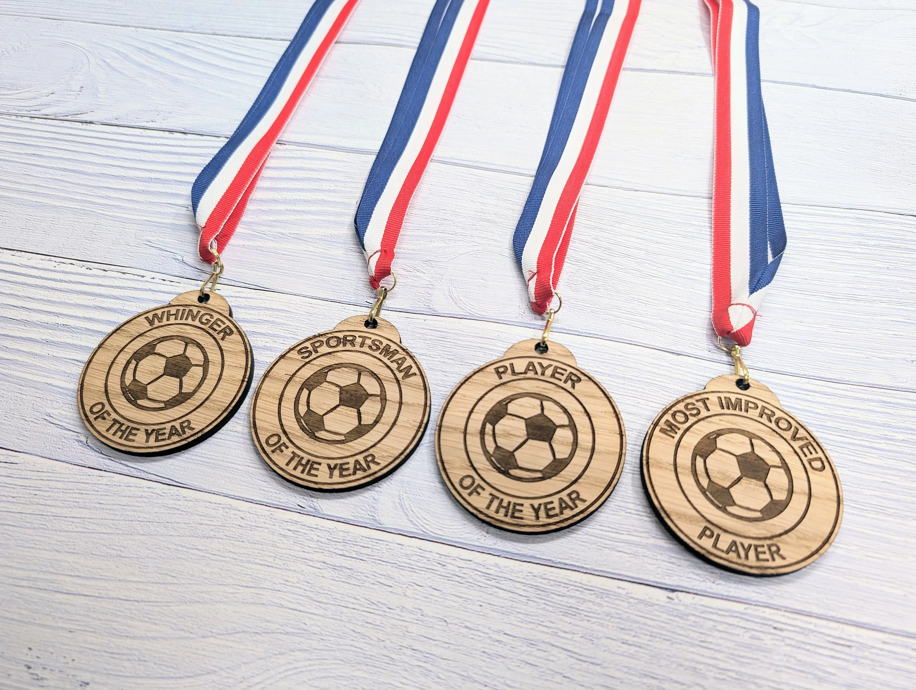 Custom Football-Themed Wooden Medals - Personalised Team Recognition - Image 4