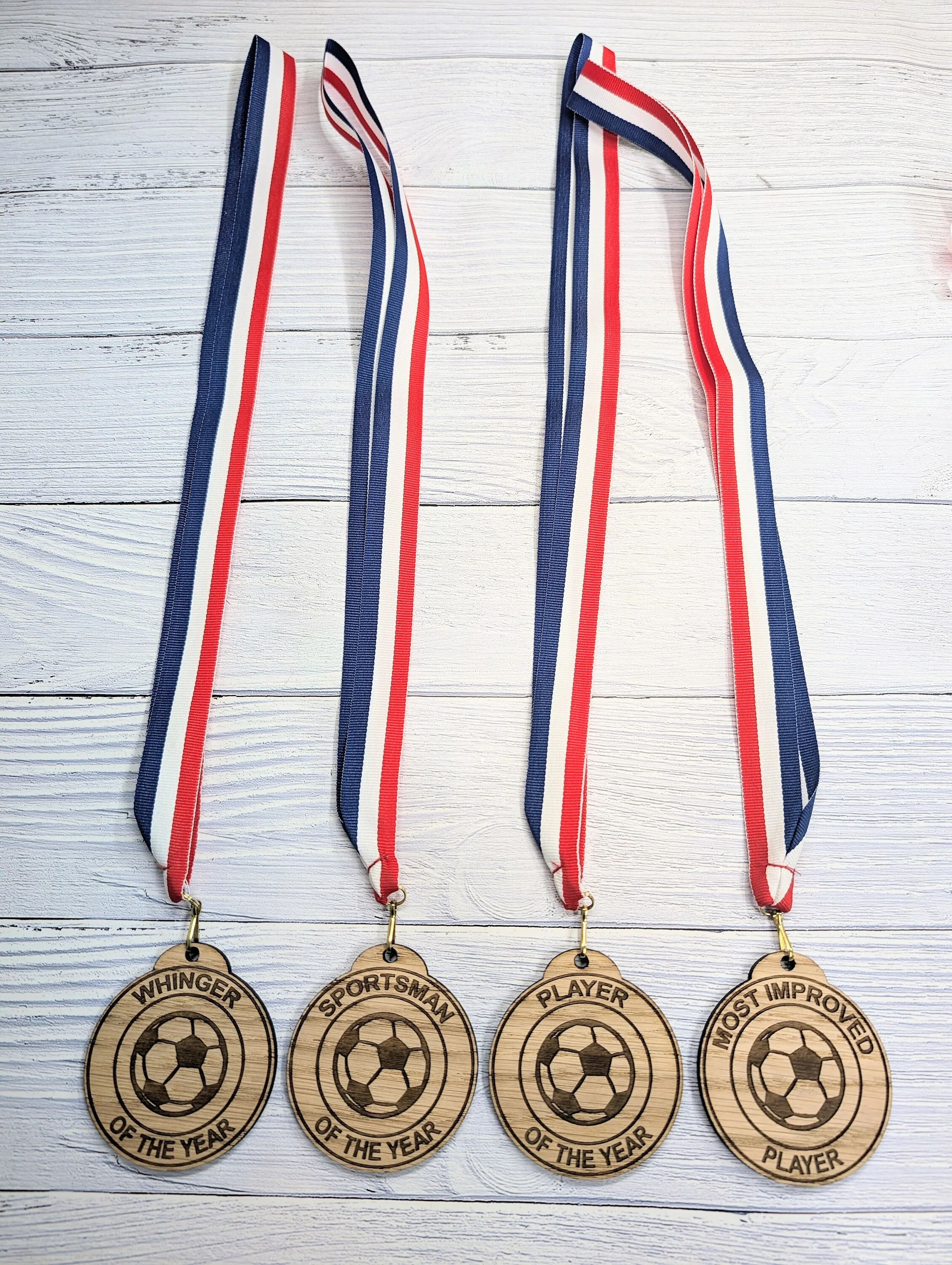 Custom Football-Themed Wooden Medals - Personalised Team Recognition - Image 6
